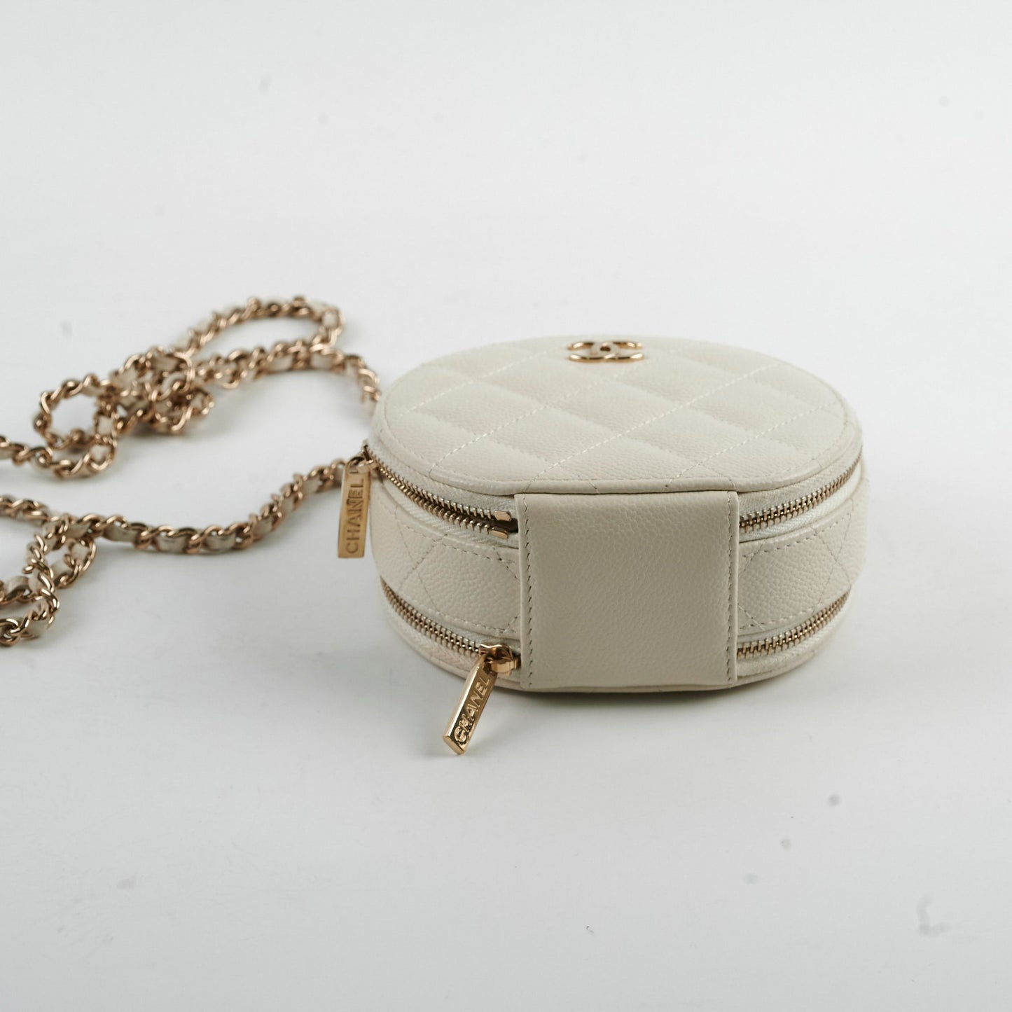 Chanel Small Round White Crossbody