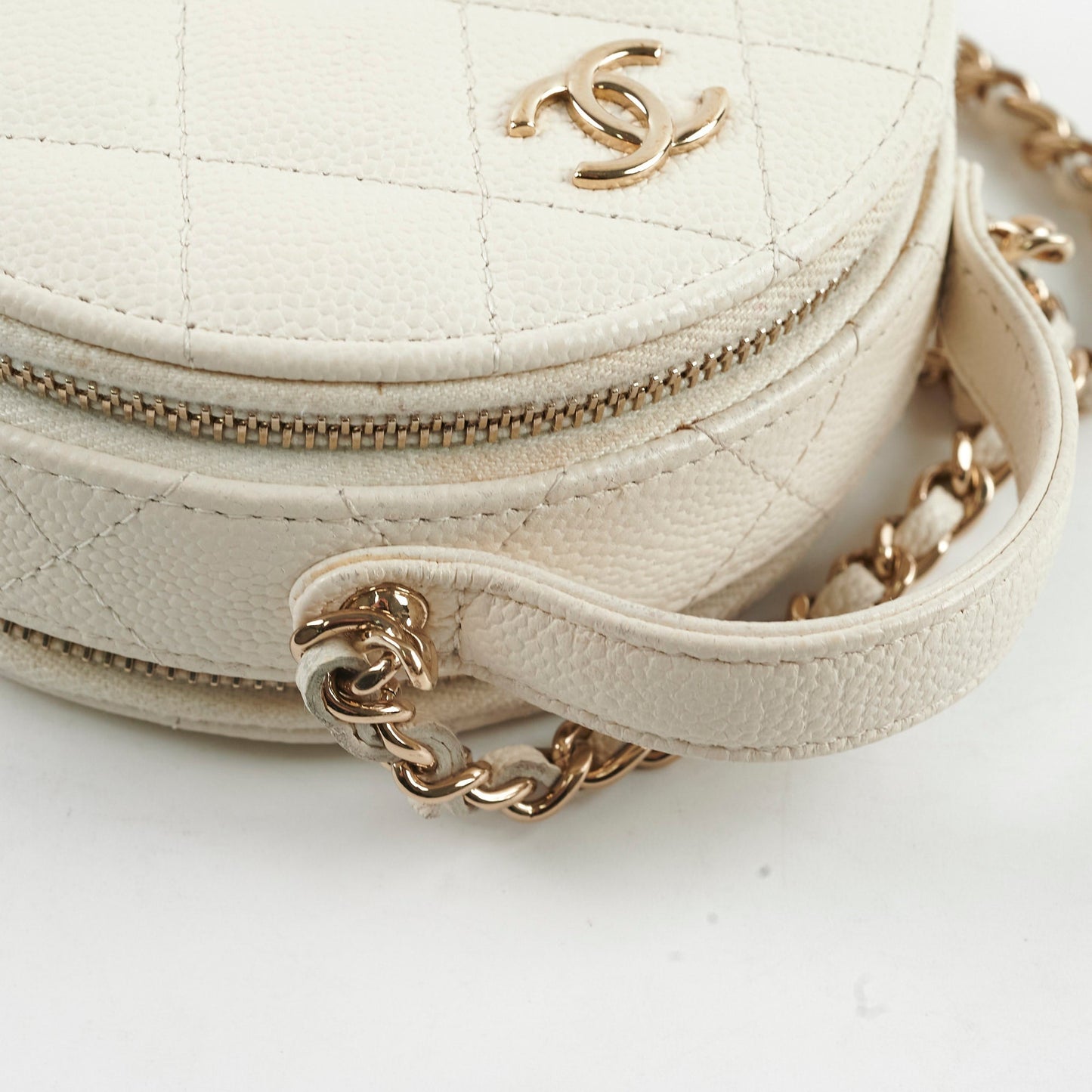 Chanel Small Round White Crossbody