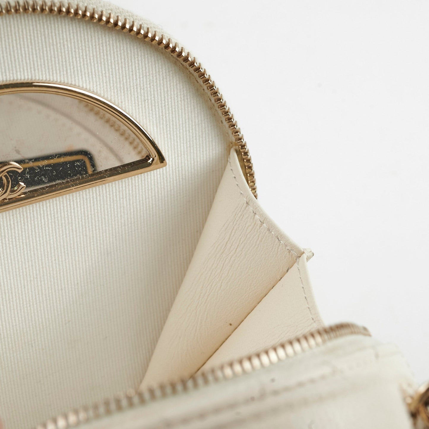 Chanel Small Round White Crossbody