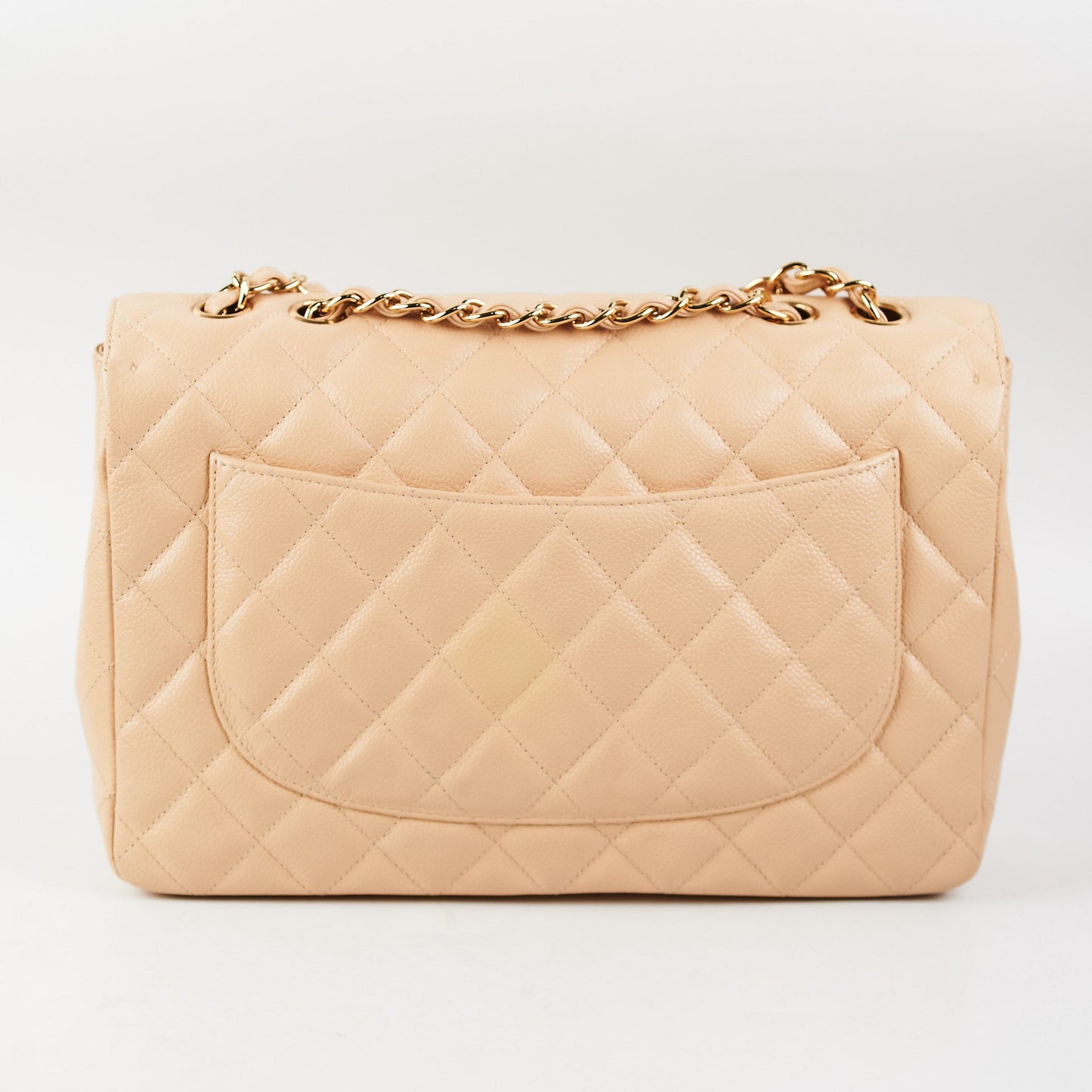 ITEM 24 - Chanel Quilted Jumbo Single Flap Beige