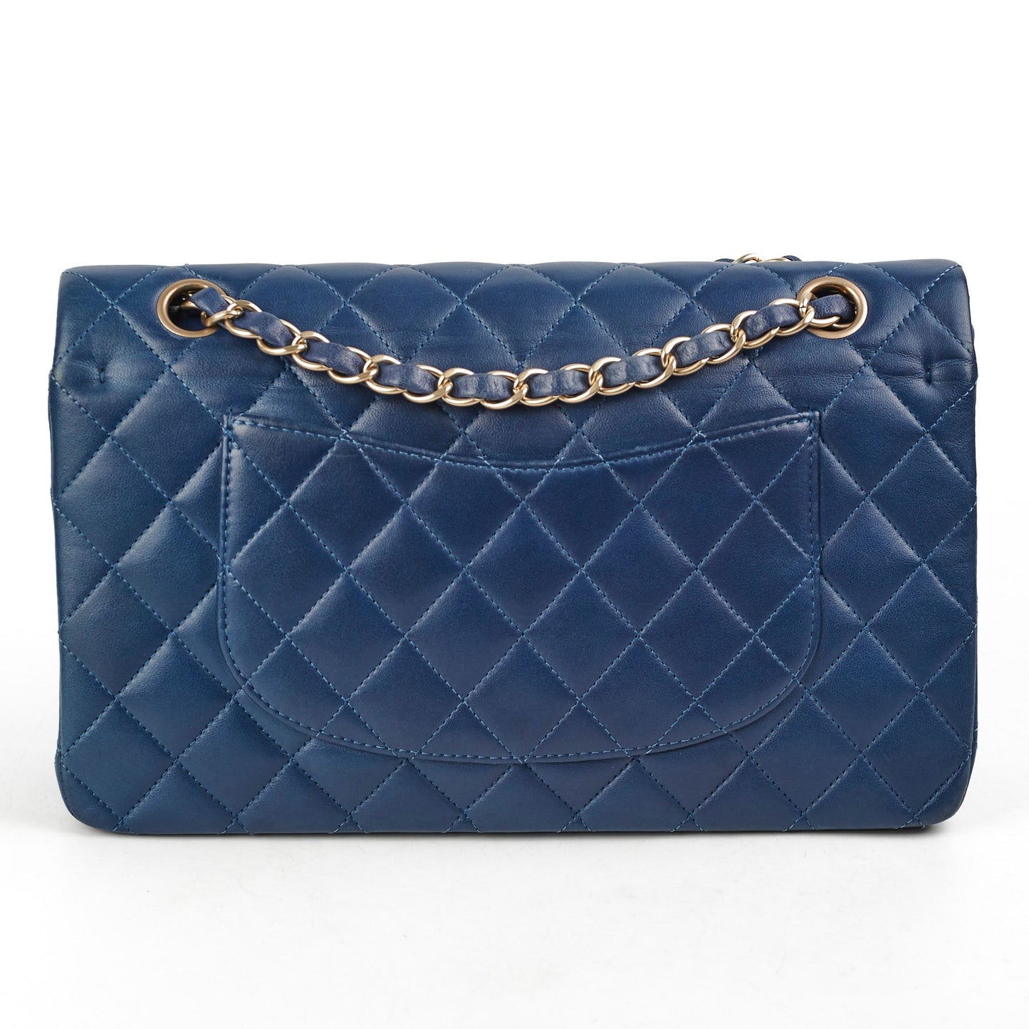 Deal of The Week - Chanel Classic Flap Medium/Large M/L Lambskin Blue - Series 13