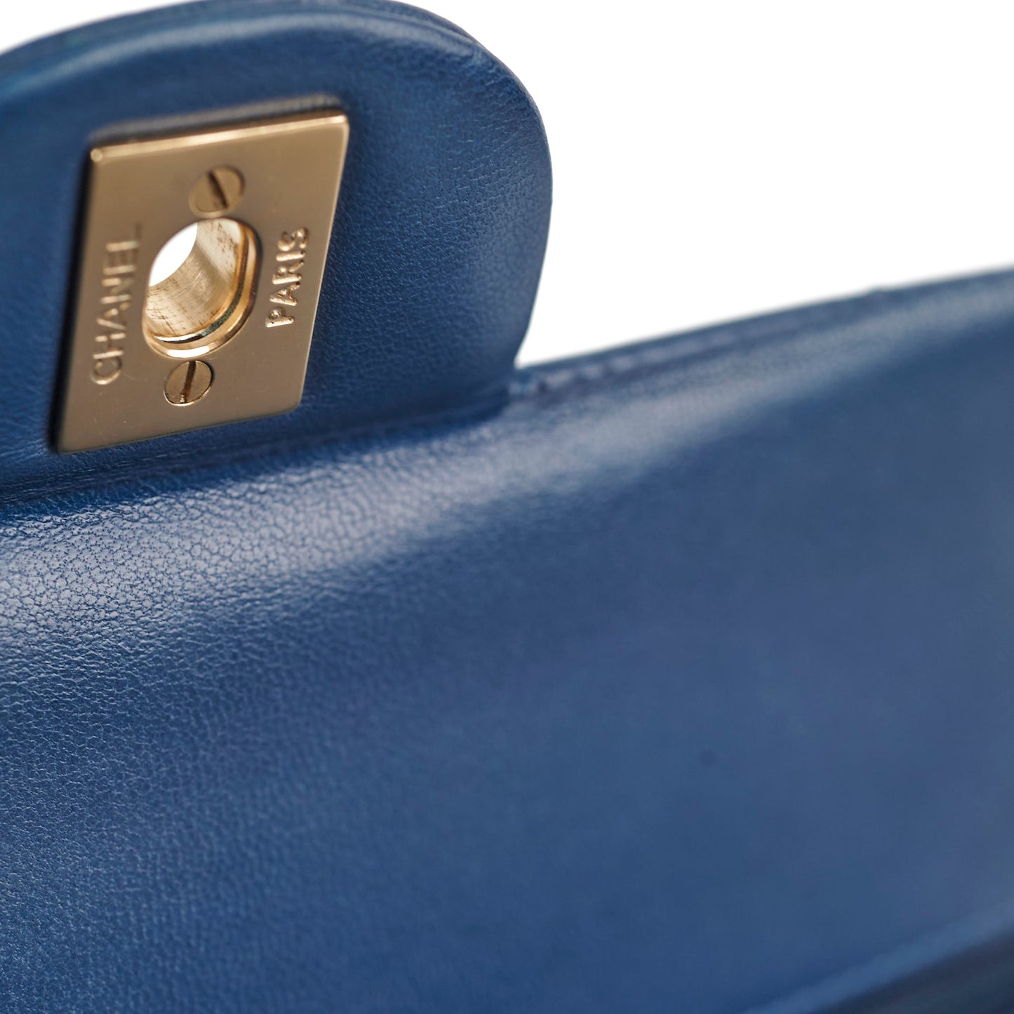 Deal of The Week - Chanel Classic Flap Medium/Large M/L Lambskin Blue - Series 13