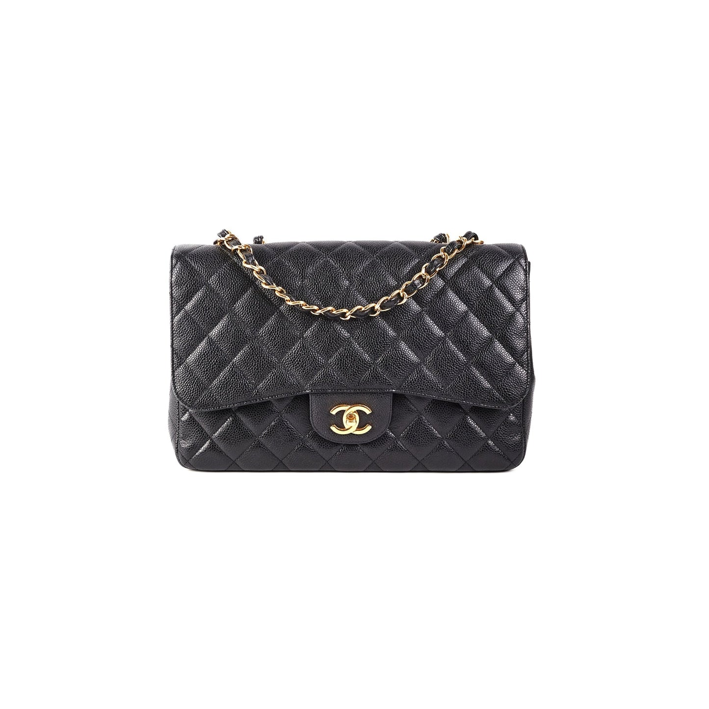 Chanel Classic Jumbo Caviar Black