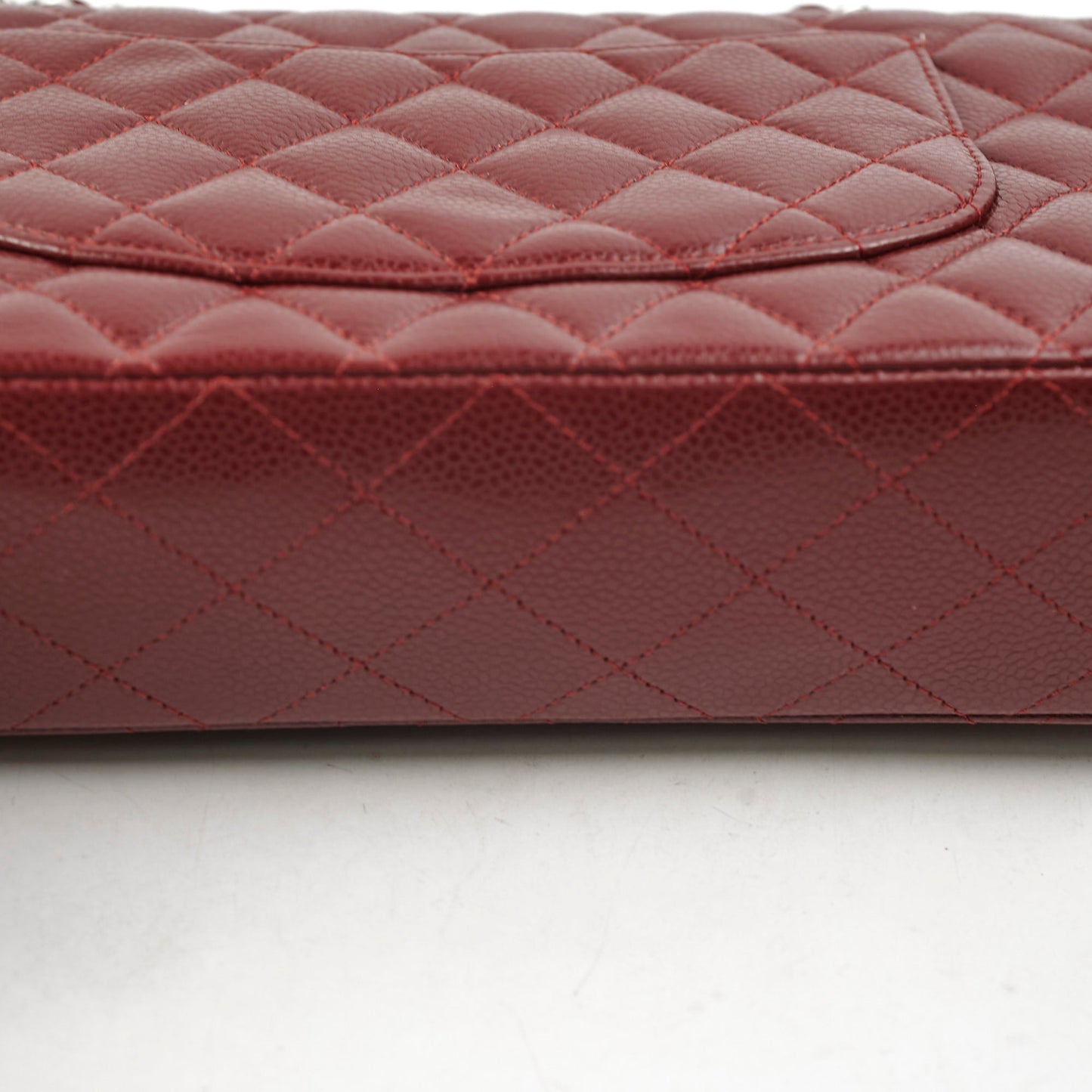 Chanel Classic Flap Medium/Large M/L Caviar Burgundy - Series 15