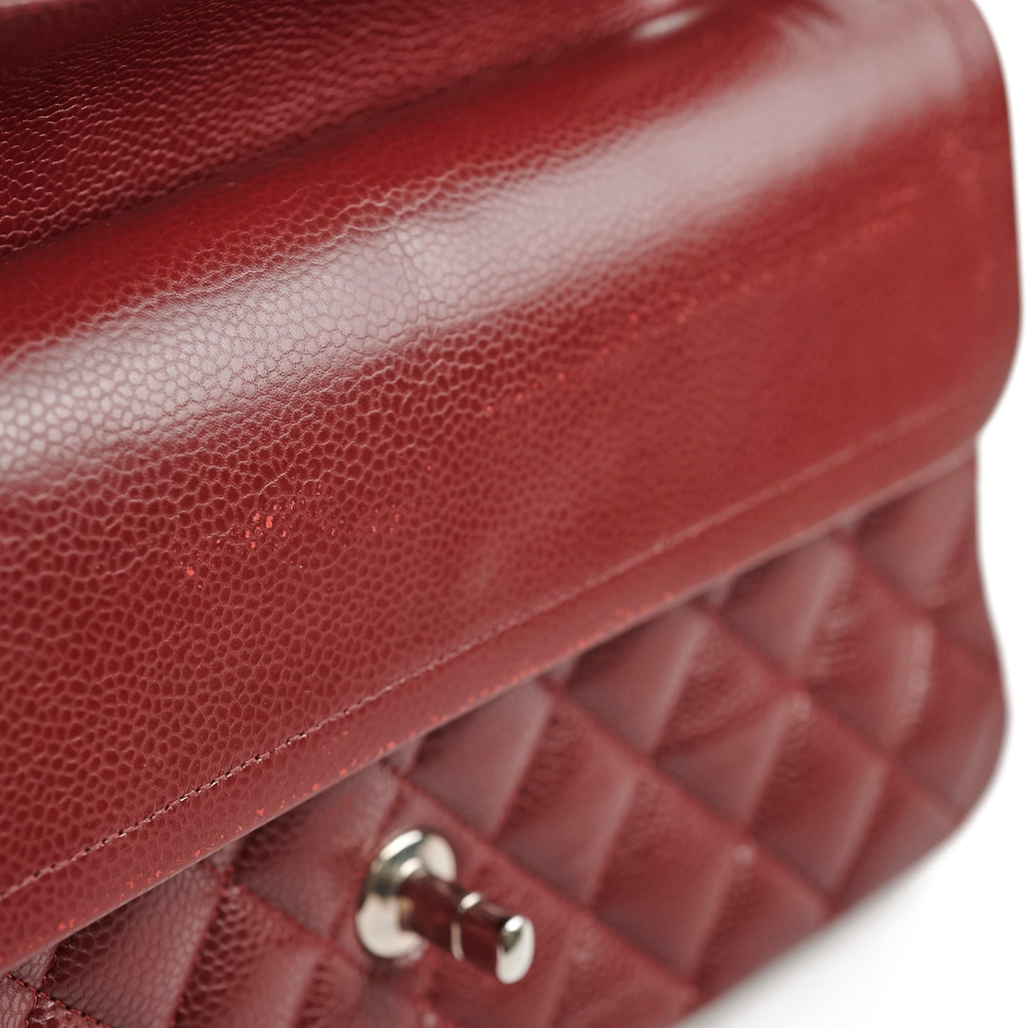 Chanel Classic Flap Medium/Large M/L Caviar Burgundy - Series 15