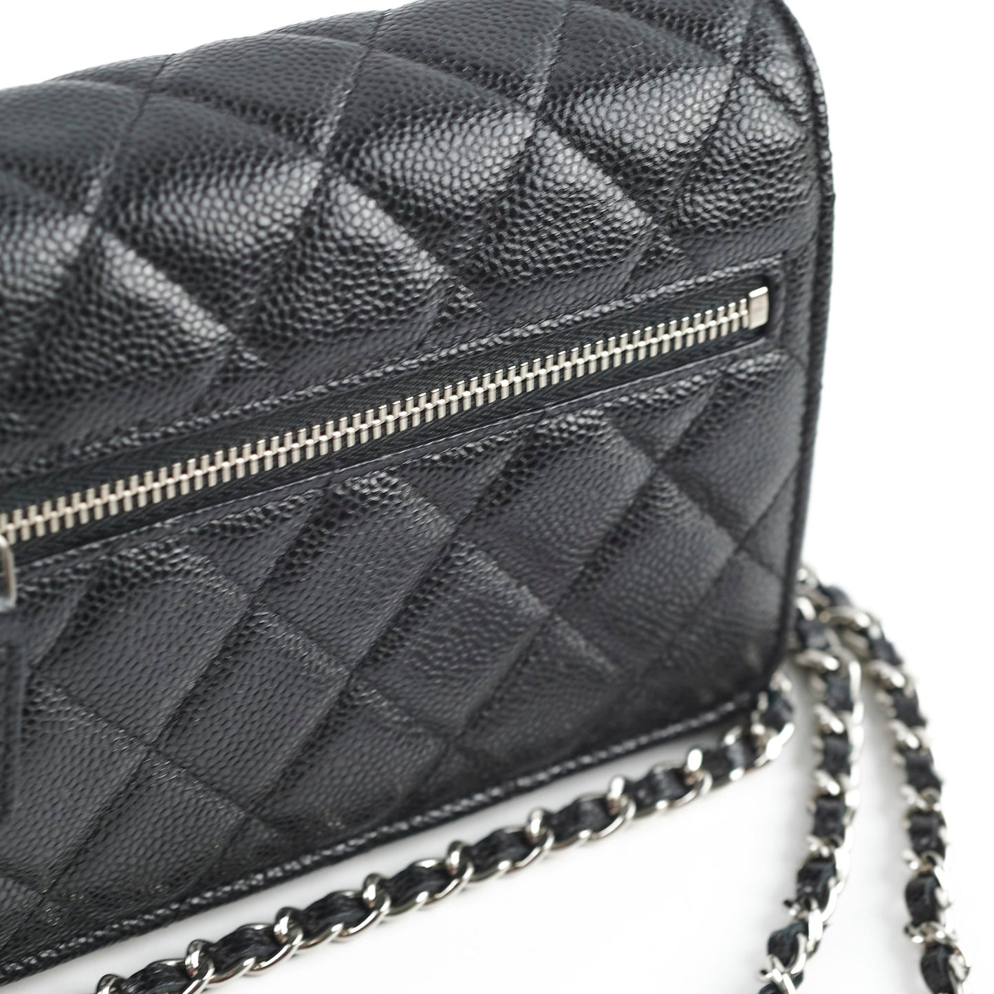 Chanel Mini Wallet On Chain WOC Black Caviar Crossbody - Series 30