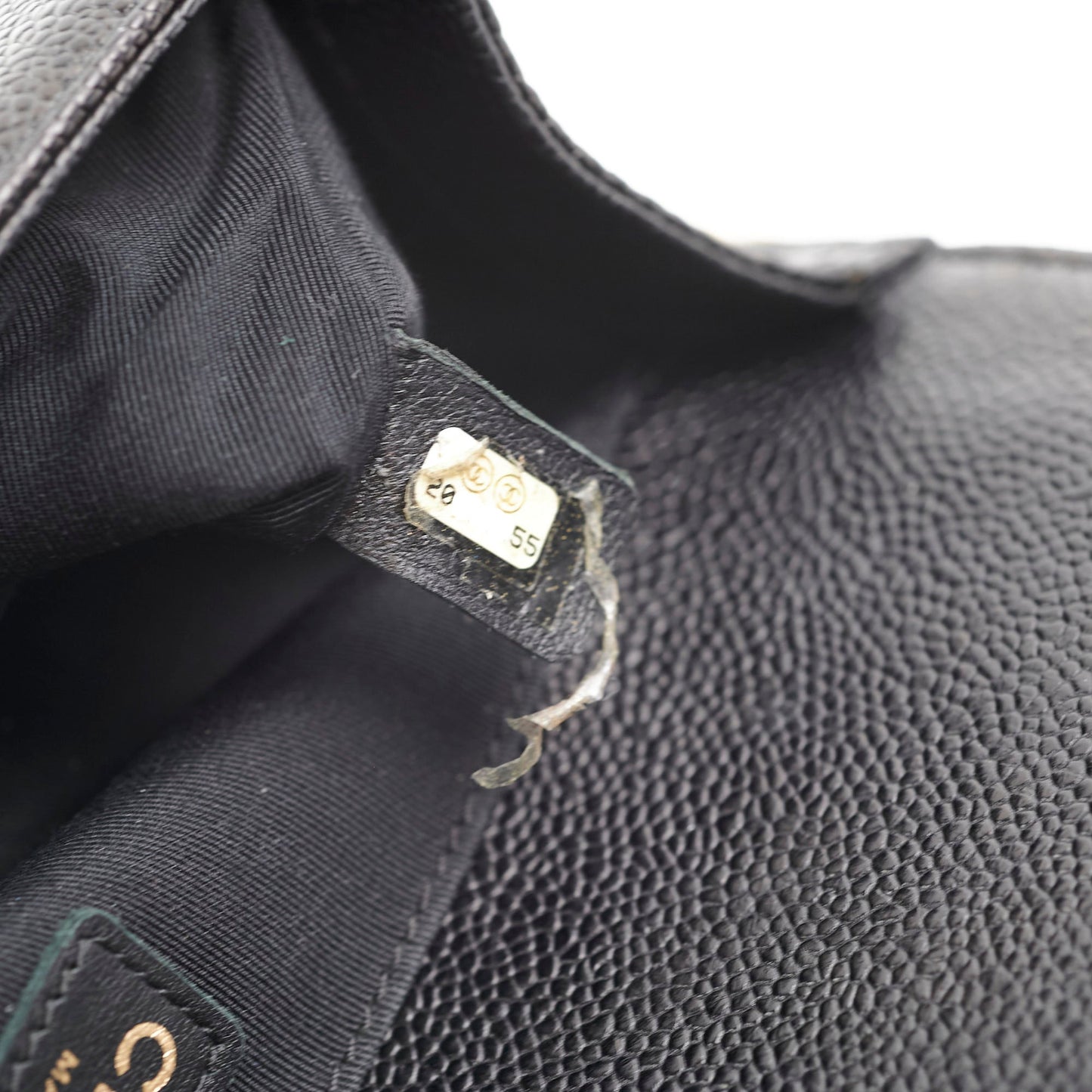 Chanel Old Medium Caviar Boy Black 20 Series