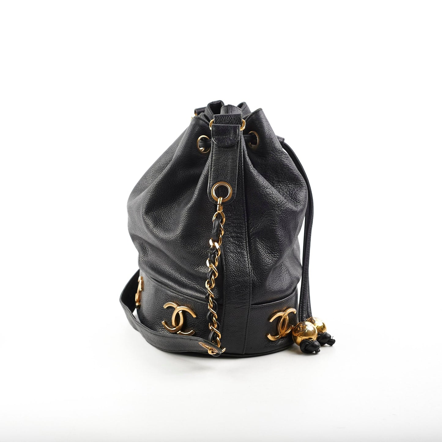Chanel Bucket Bag Caviar Black