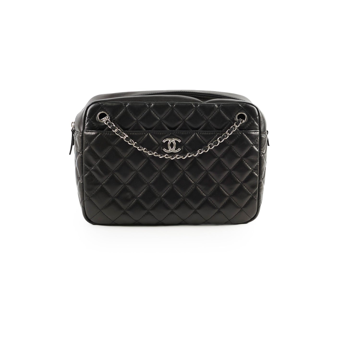 Chanel  Bowling Bag Black Lambskin - Series 12