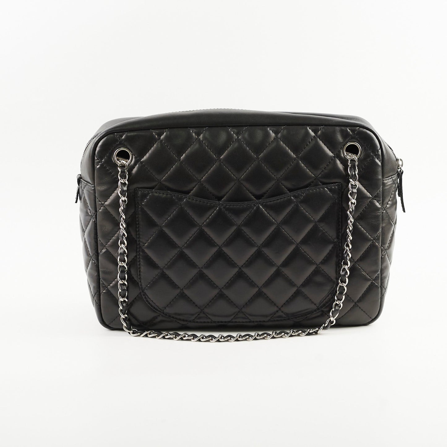 Chanel  Bowling Bag Black Lambskin - Series 12