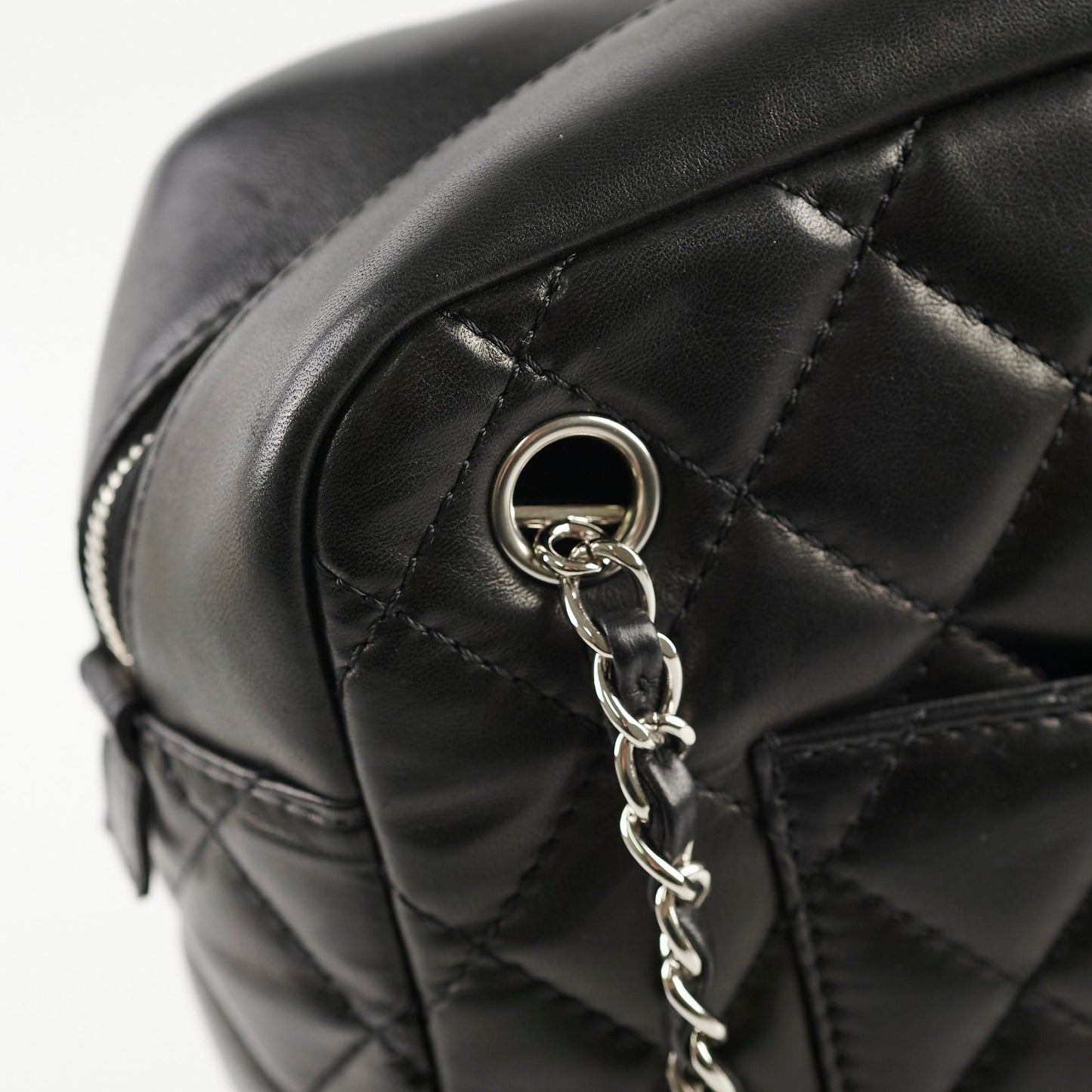 Chanel  Bowling Bag Black Lambskin - Series 12