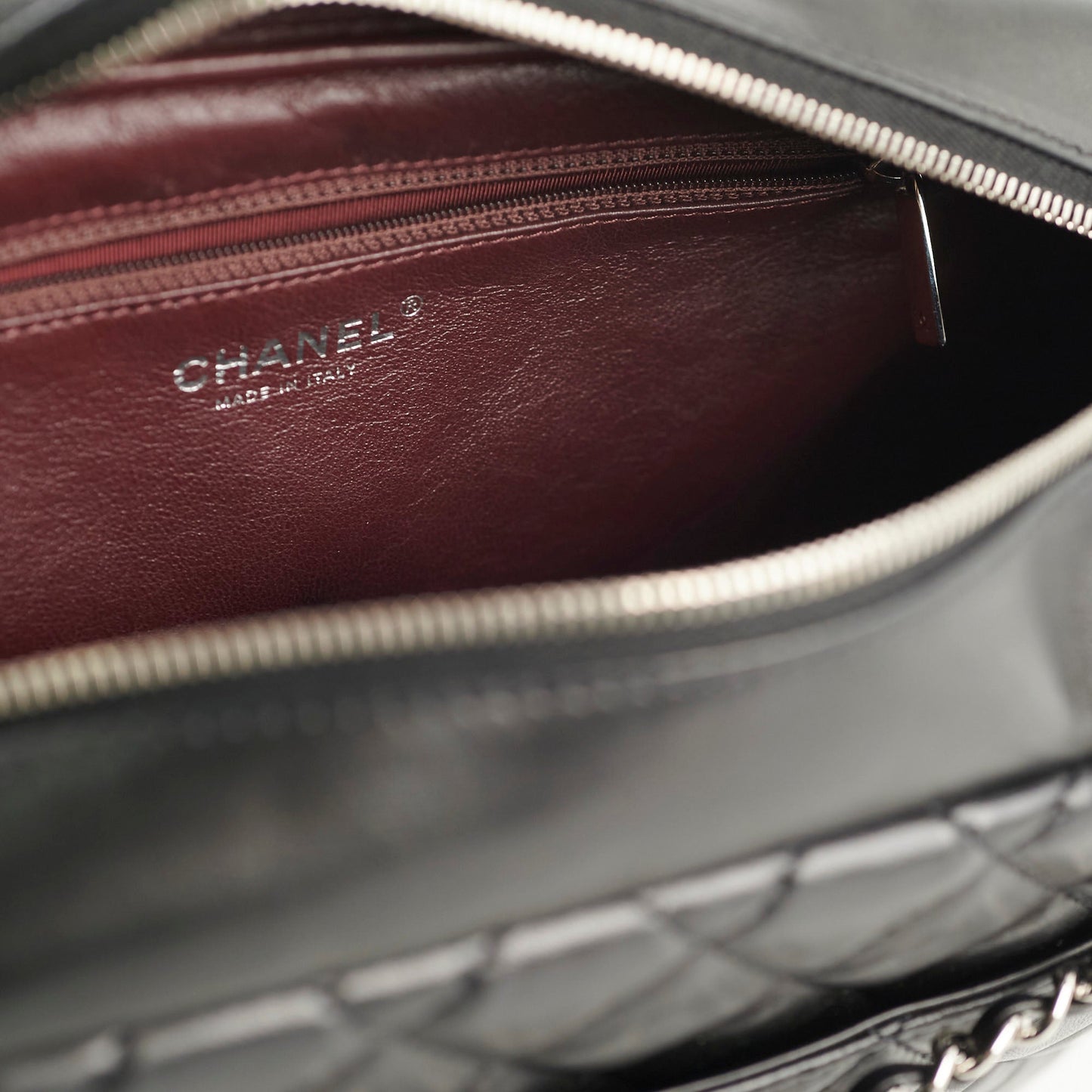 Chanel  Bowling Bag Black Lambskin - Series 12