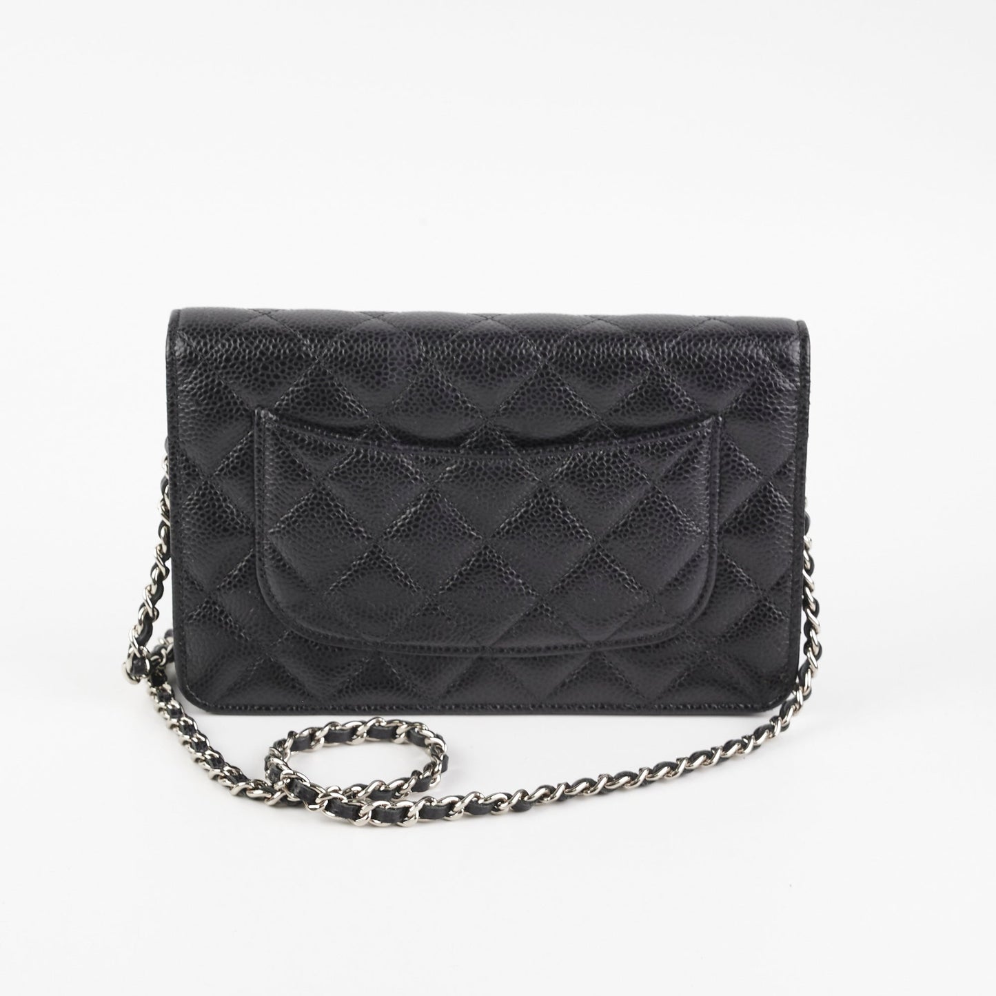 Chanel Caviar Wallet On Chain Black