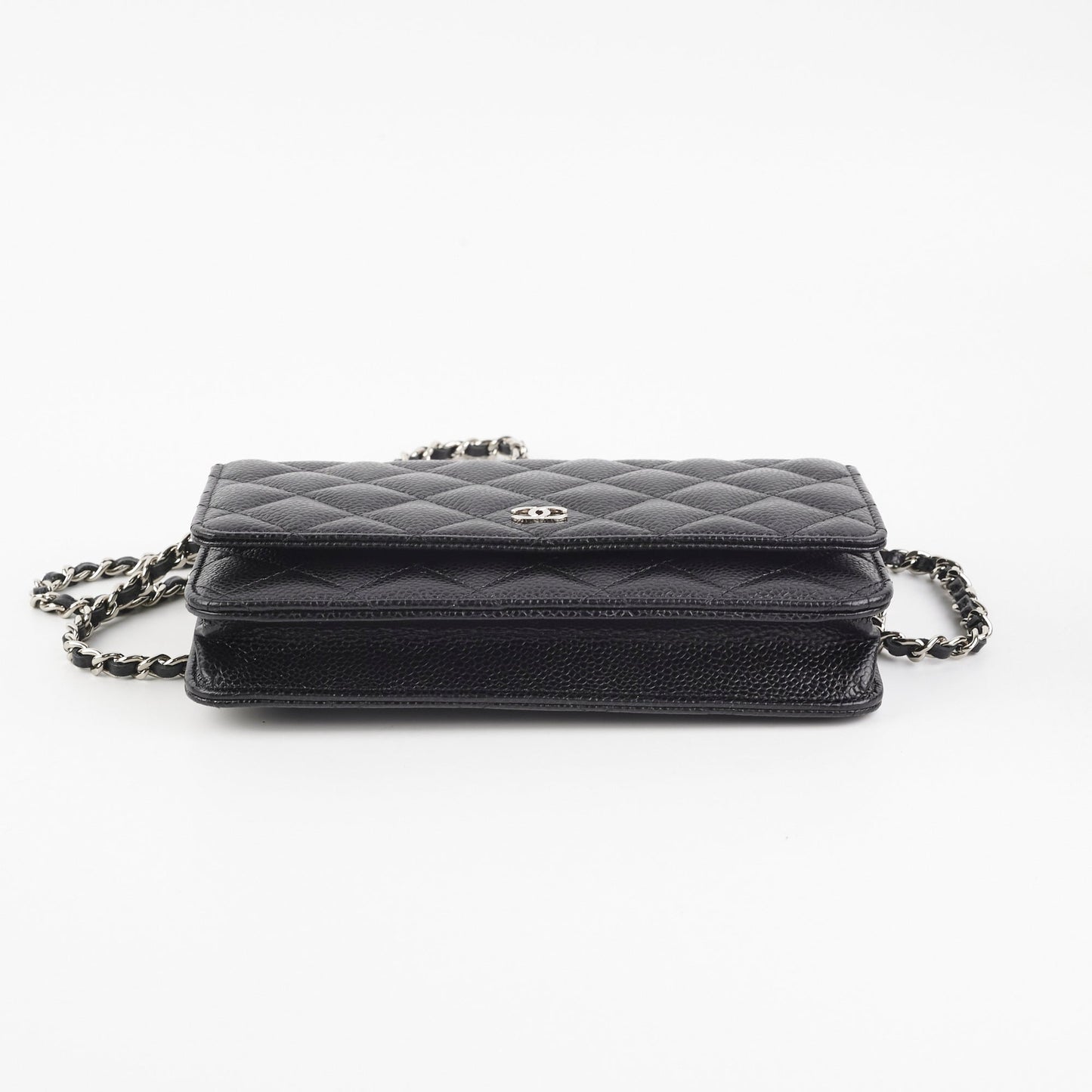 Chanel Caviar Wallet On Chain Black