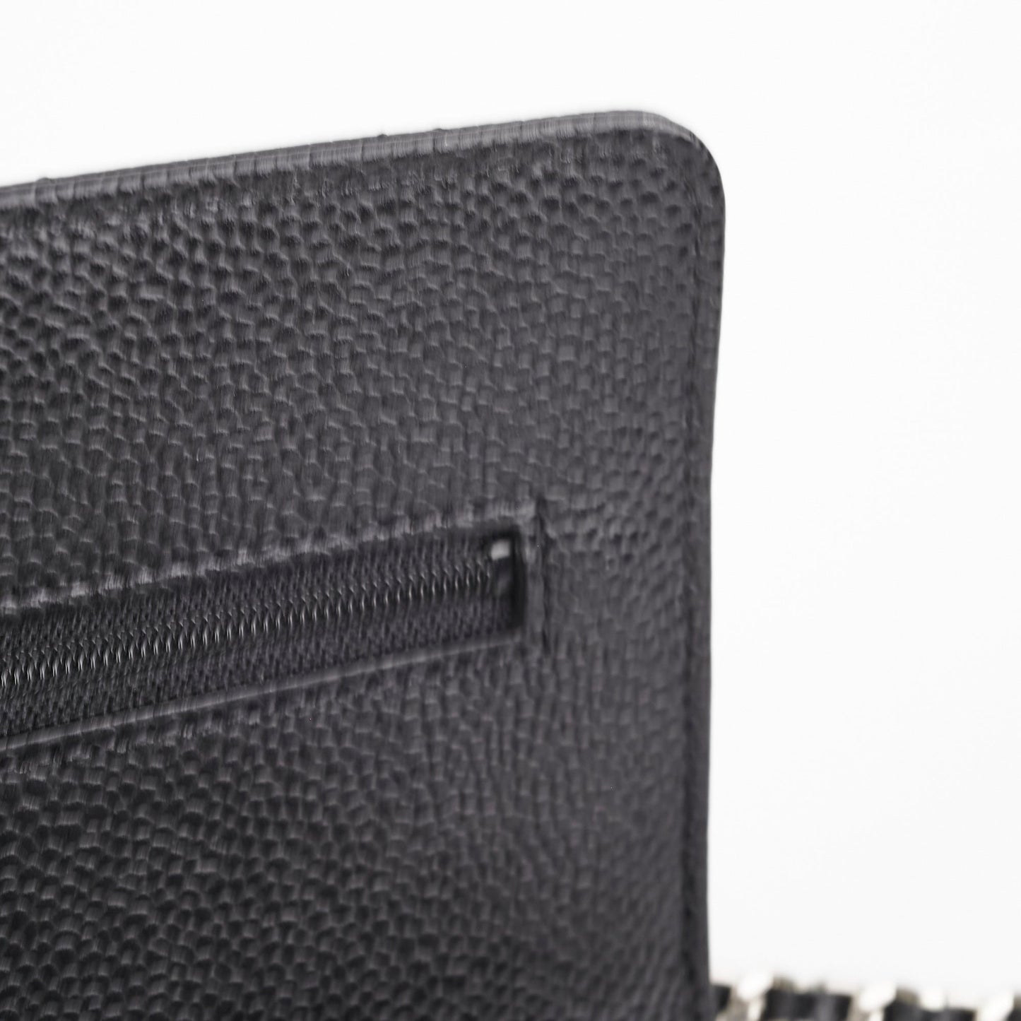 Chanel Caviar Wallet On Chain Black