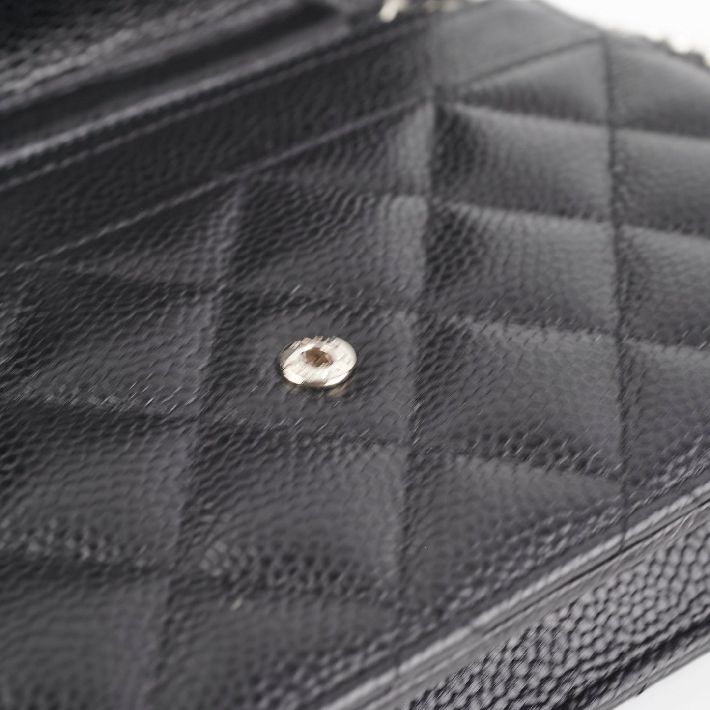 Chanel Caviar Wallet On Chain Black