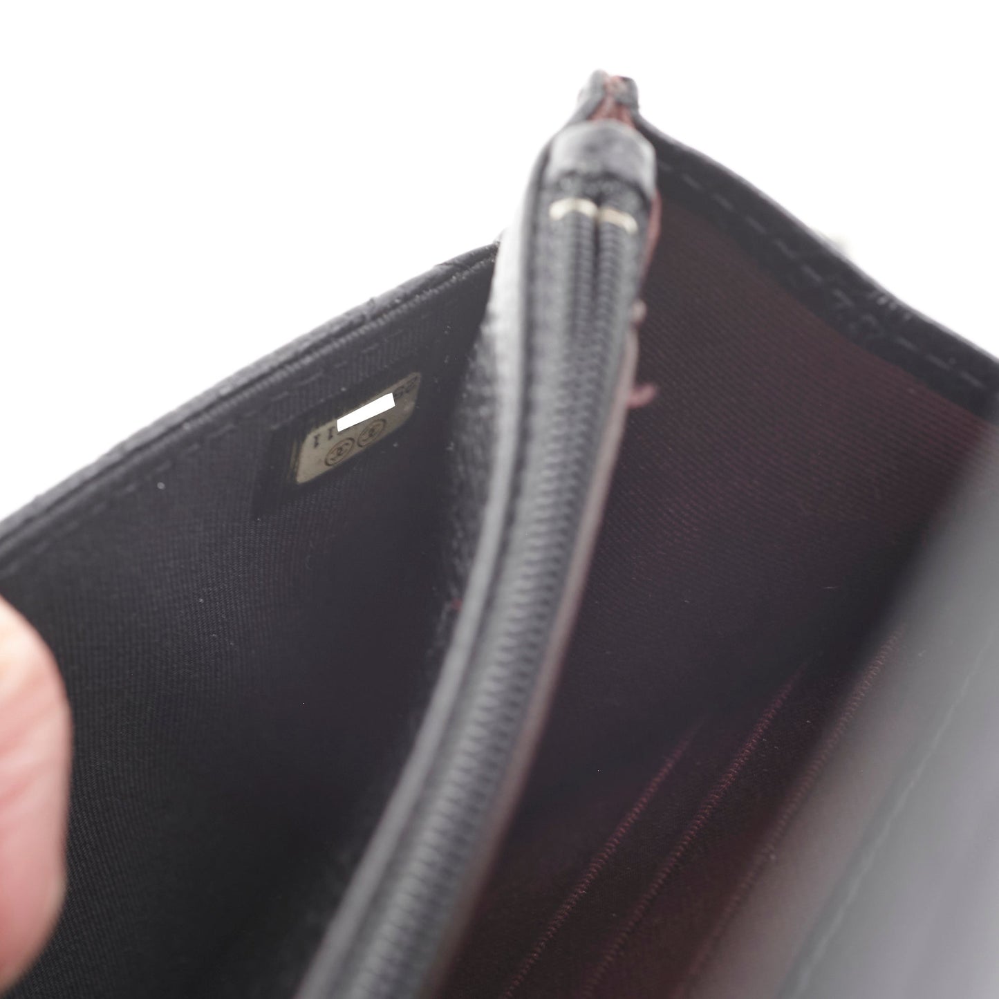 Chanel Caviar Wallet On Chain Black