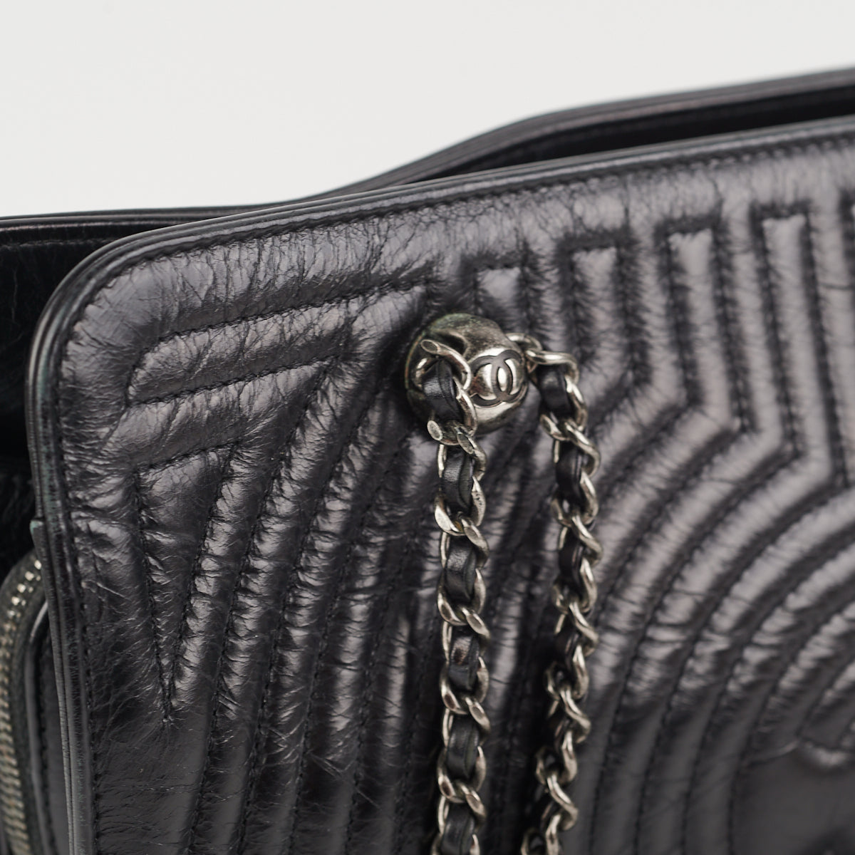 Chanel Korean Garden Shopping Tote Black
