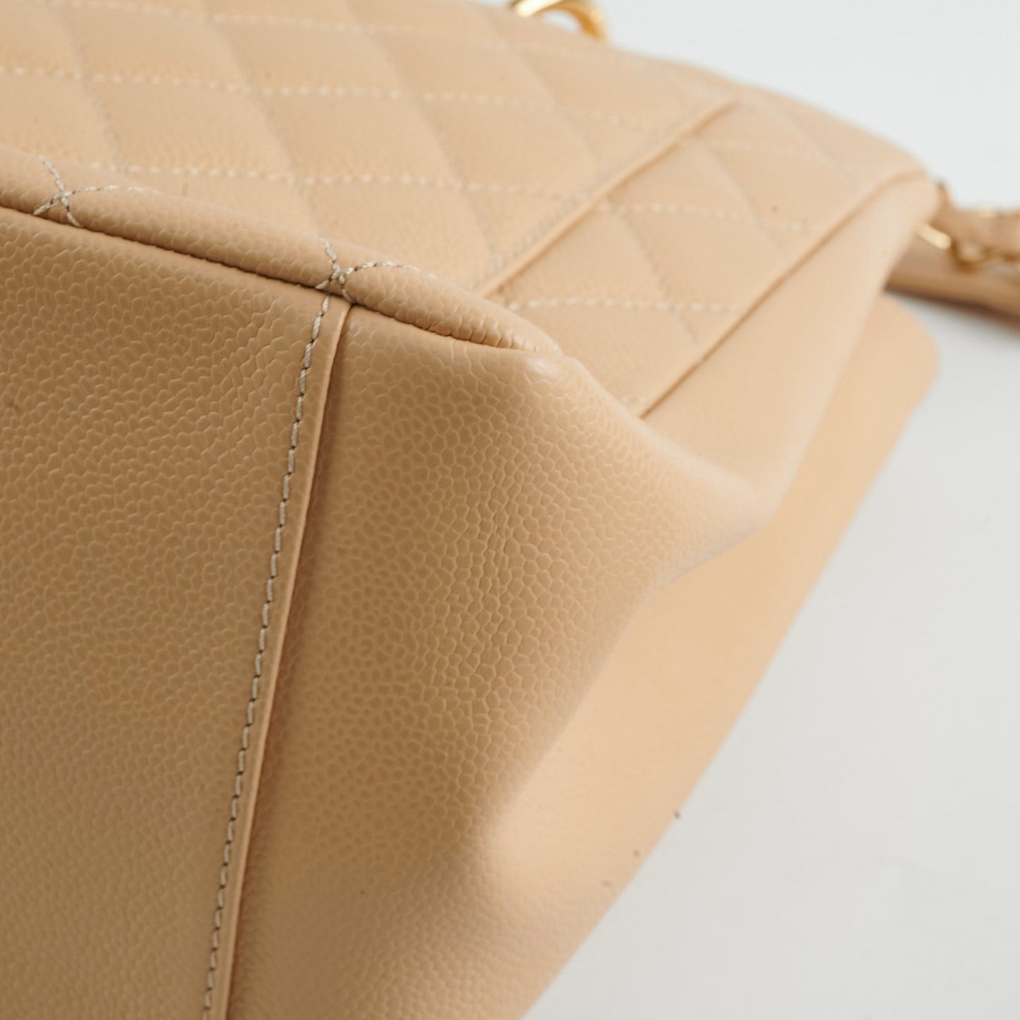 Chanel GST Caviar Beige Shoulder Bag - Series 20