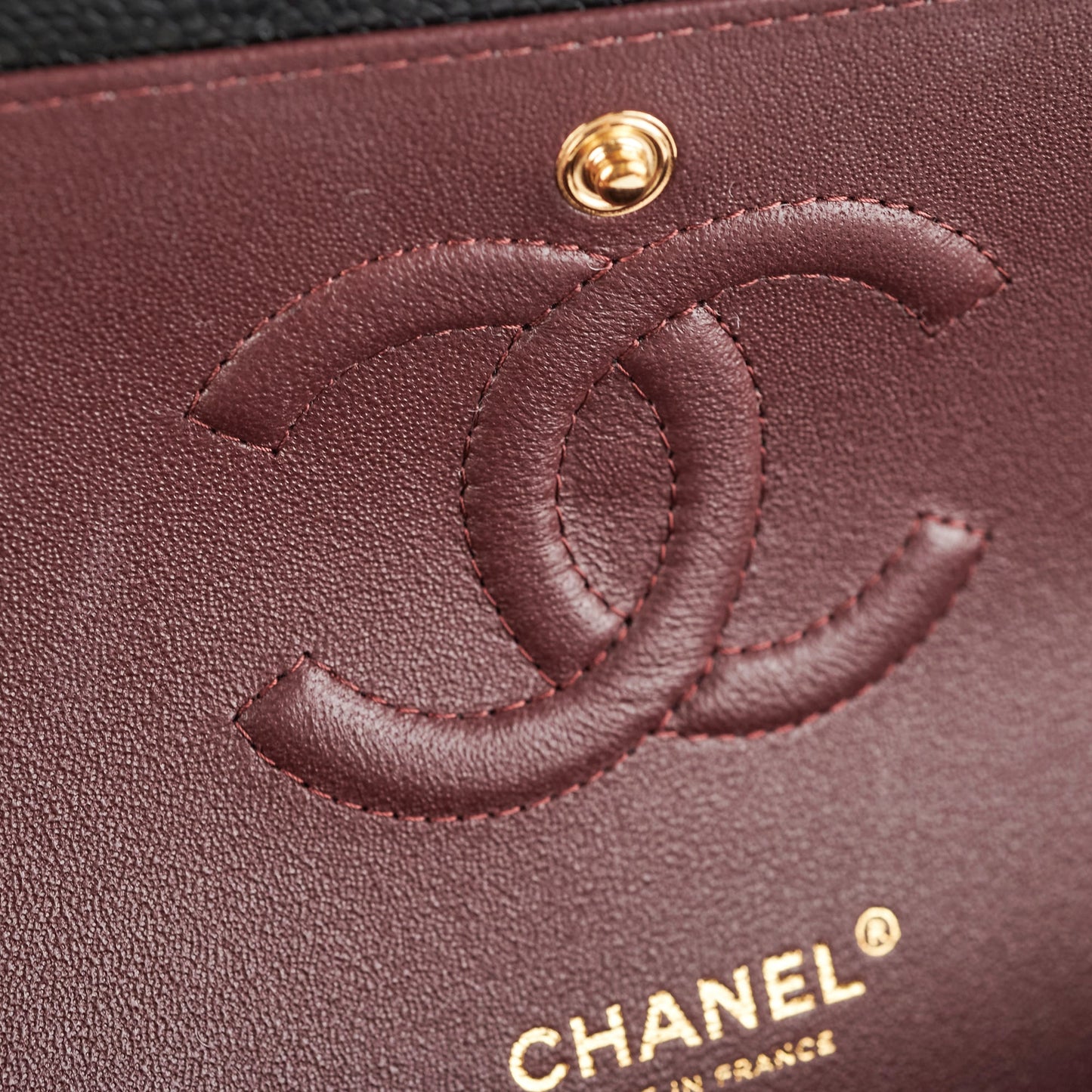 Chanel Medium/Large Double Classic Flap Caviar Black 2023
