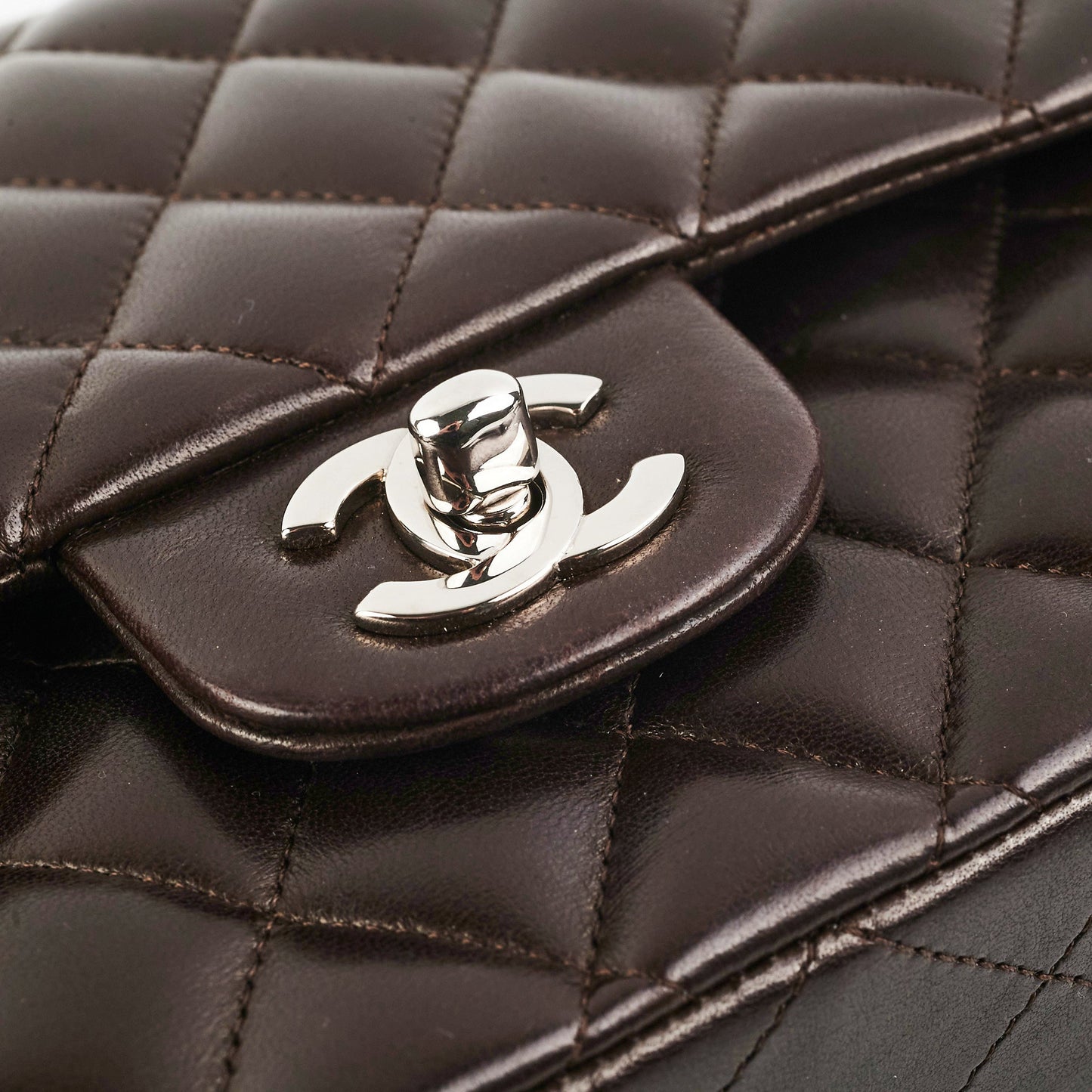 Chanel Medium/Large Classic Double Flap Dark Chocolate