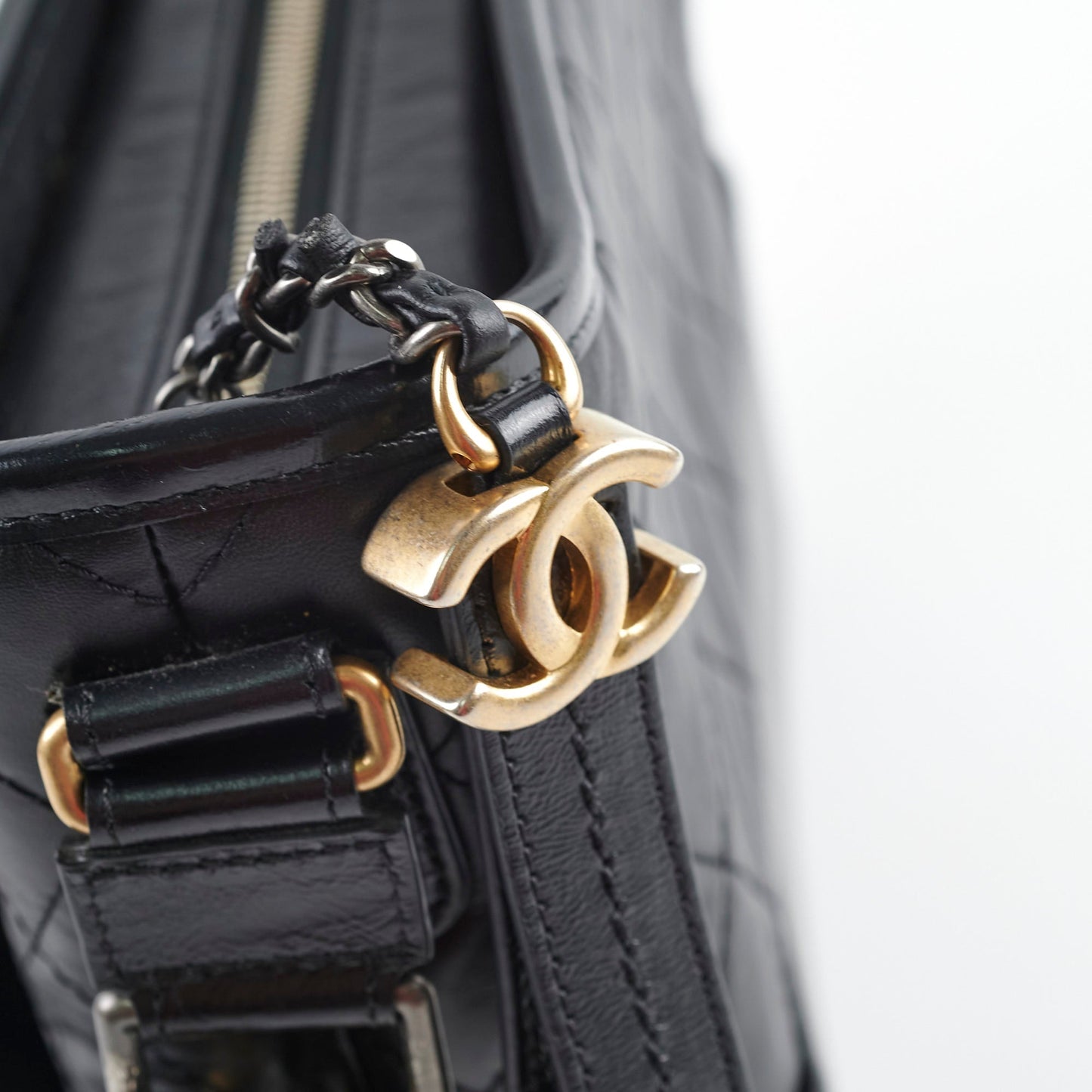 Chanel Medium Aged Calfskin Gabrielle Black Series 29