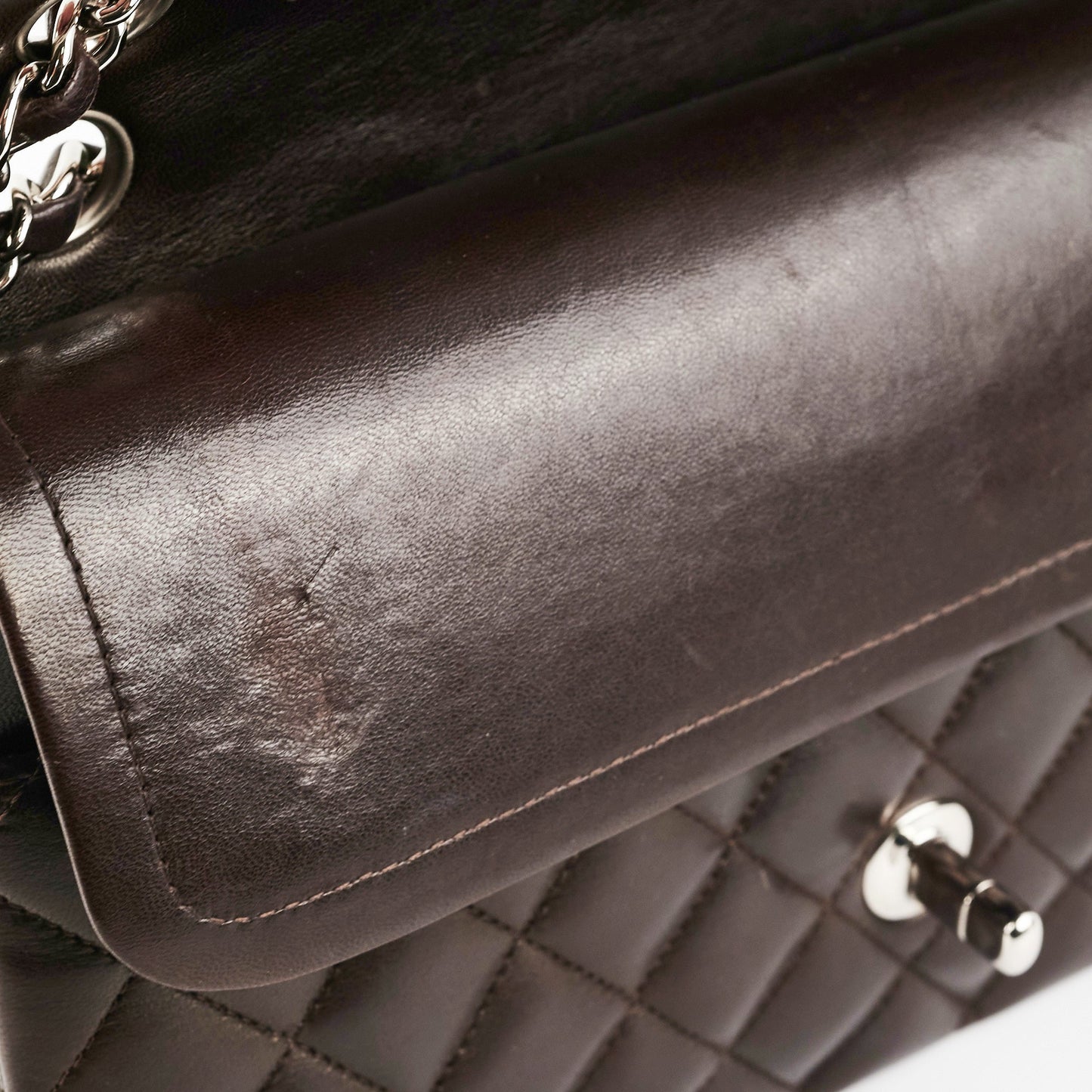 Chanel Medium/Large Classic Double Flap Dark Chocolate