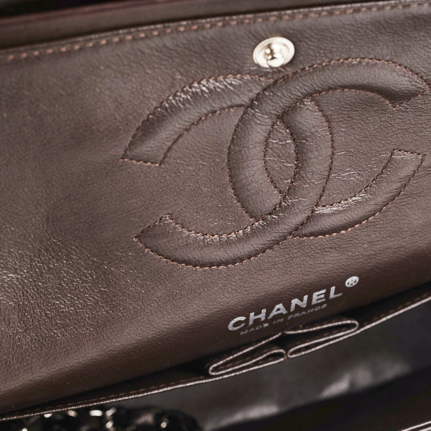 Chanel Medium/Large Classic Double Flap Dark Chocolate