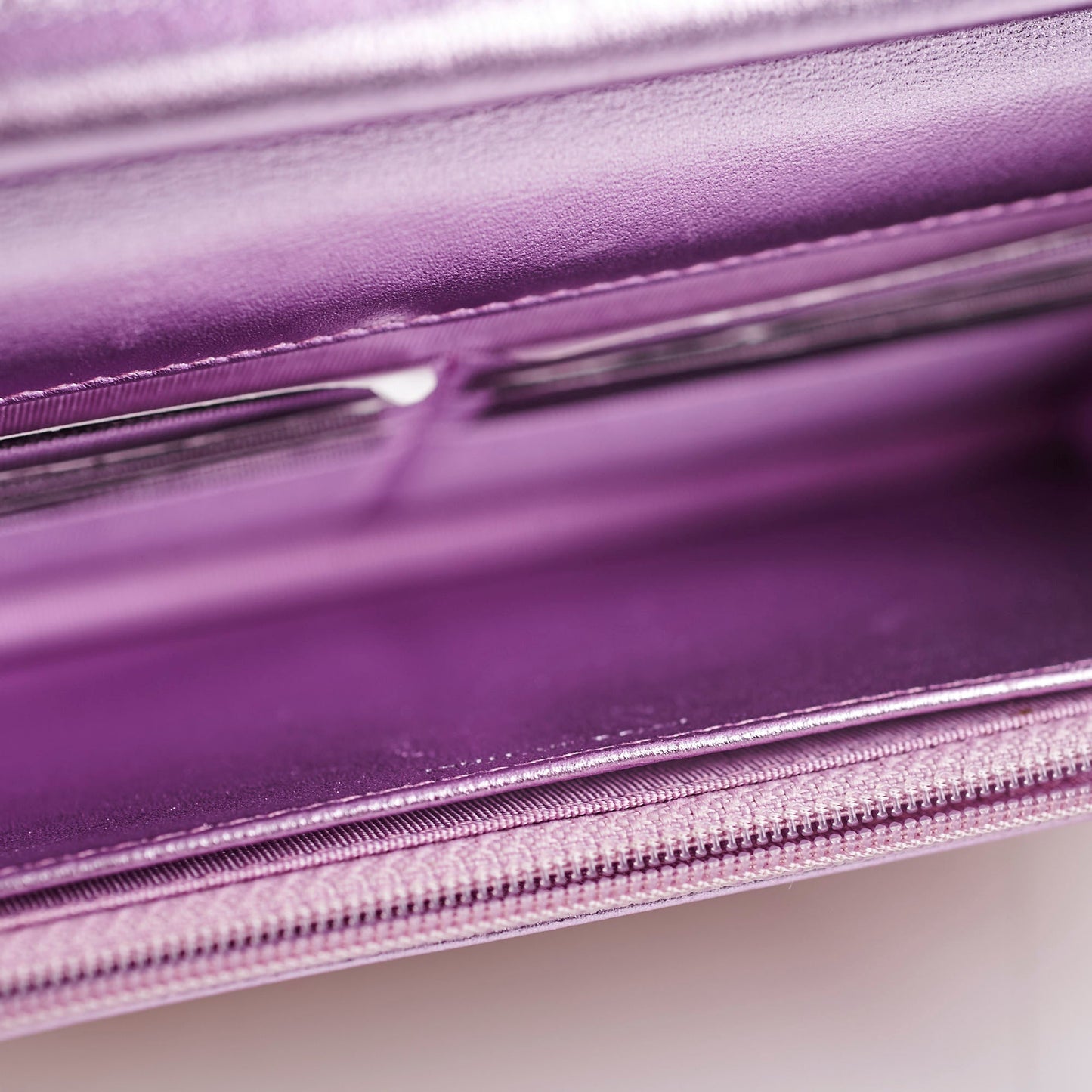 Chanel Boy Patent Wallet On Chain WOC Rose/Lilac
