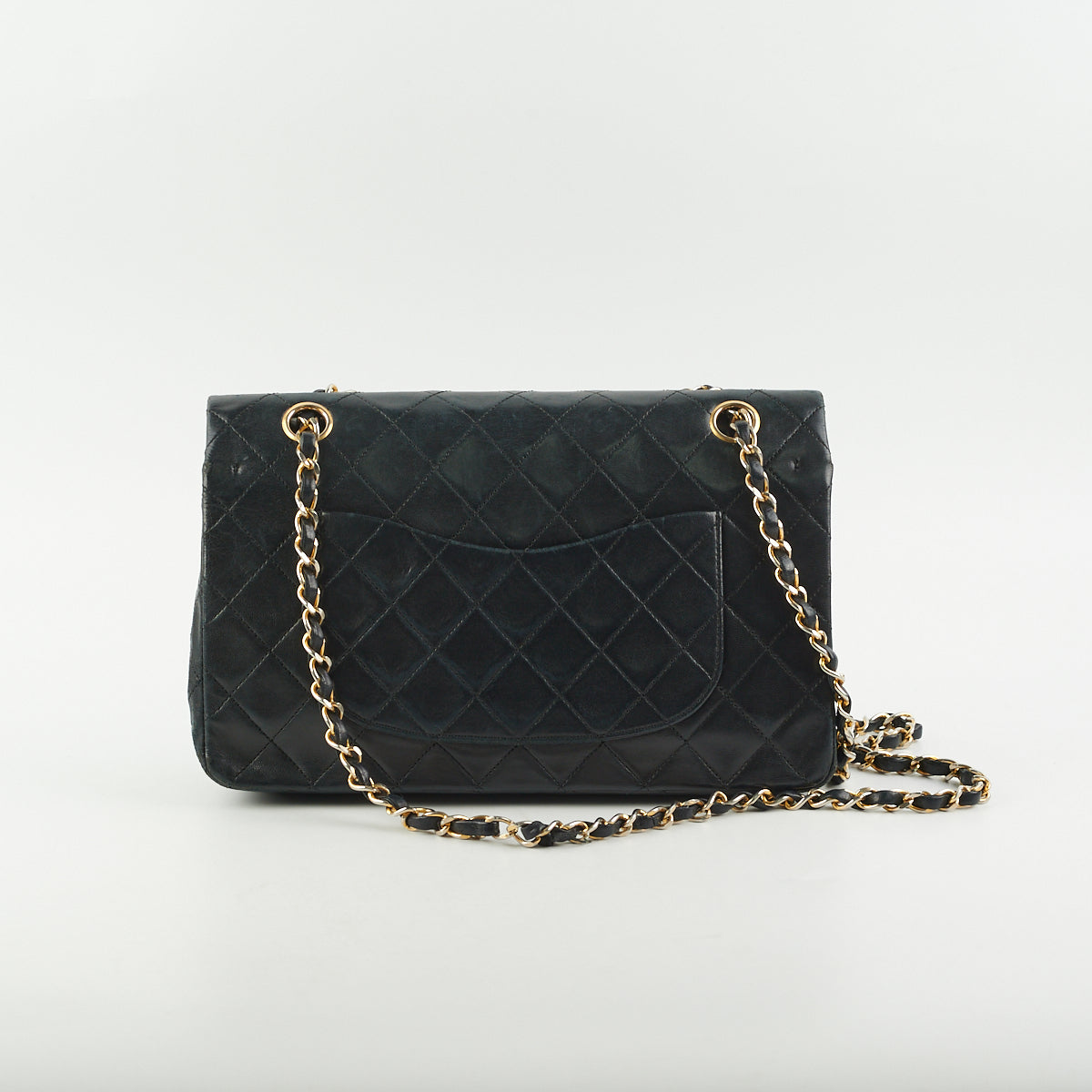 Chanel  Quilted Lambskin Medium/Large Black 24k GHW