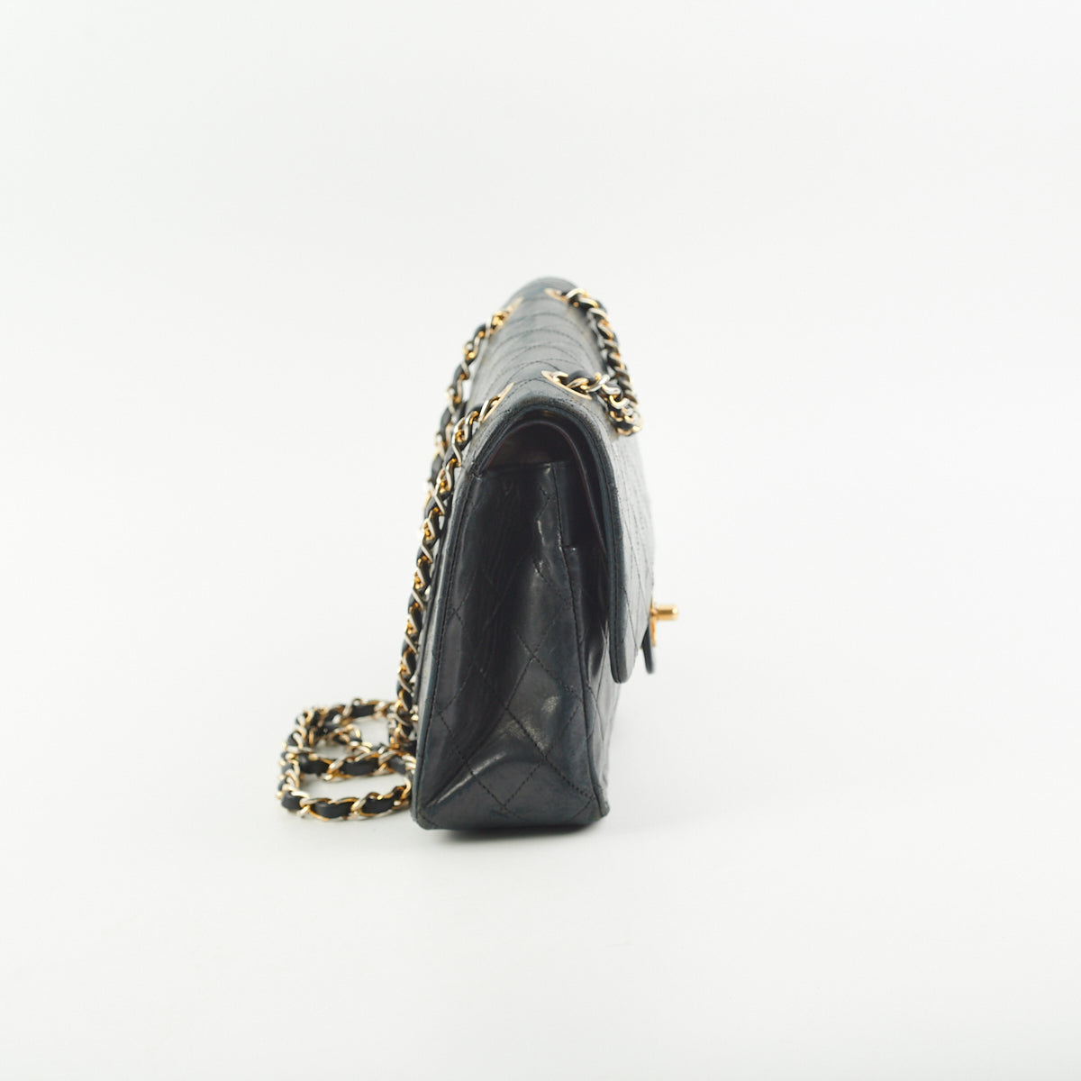 Chanel  Quilted Lambskin Medium/Large Black 24k GHW