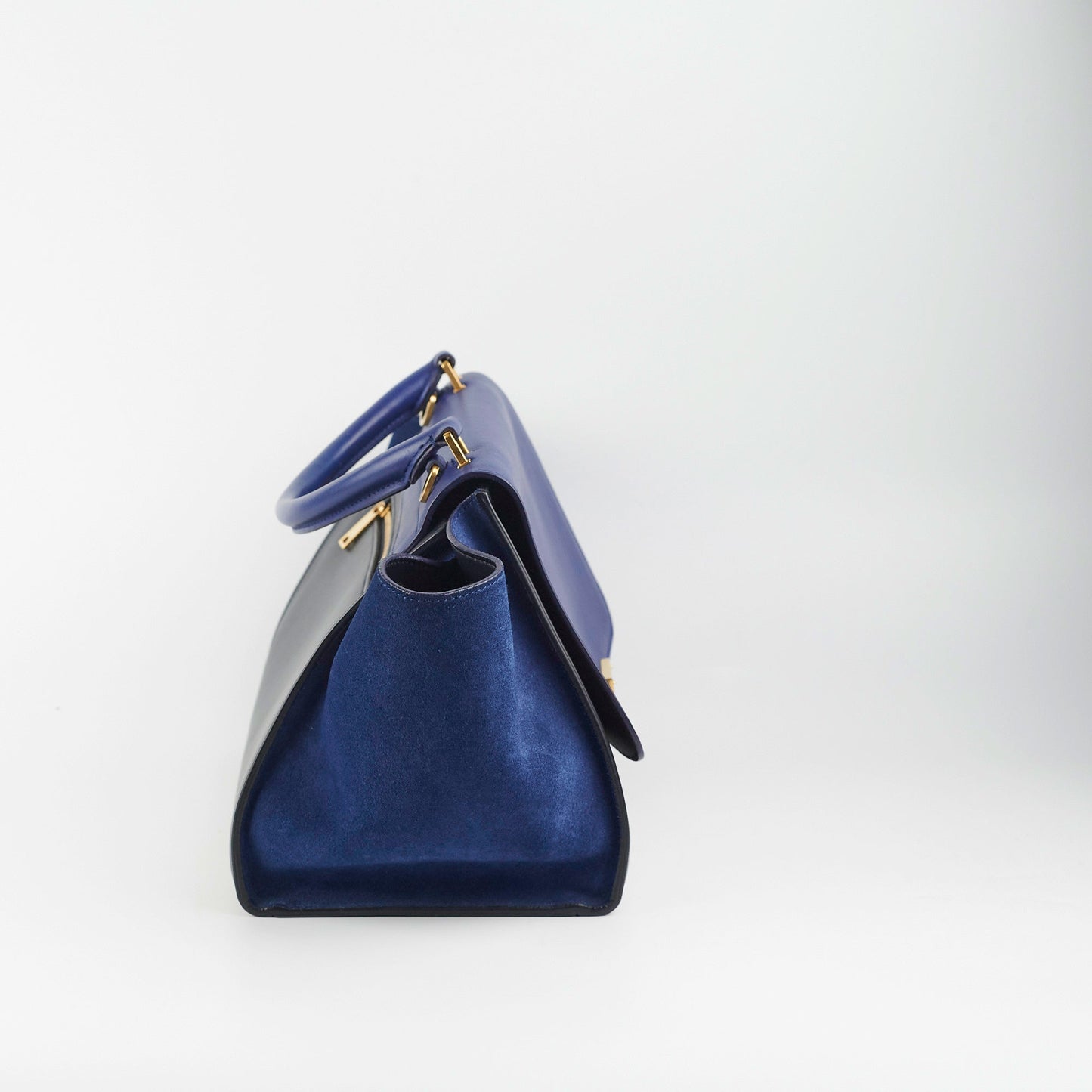 Luxury CELINE Small Trapeze Blue/Black