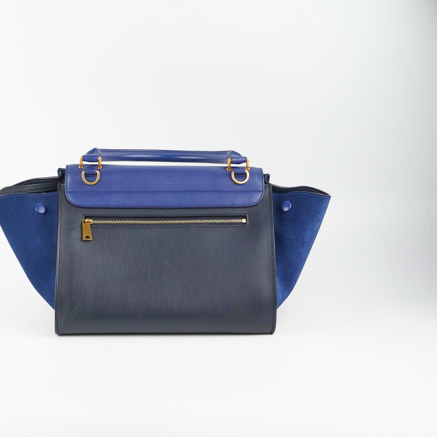 Luxury CELINE Small Trapeze Blue/Black