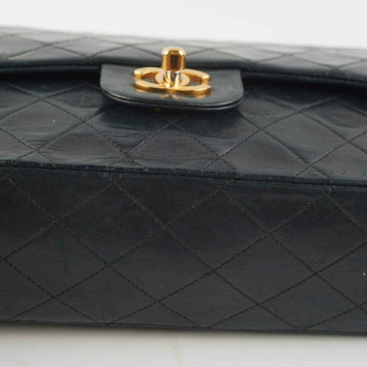 Chanel  Quilted Lambskin Medium/Large Black 24k GHW