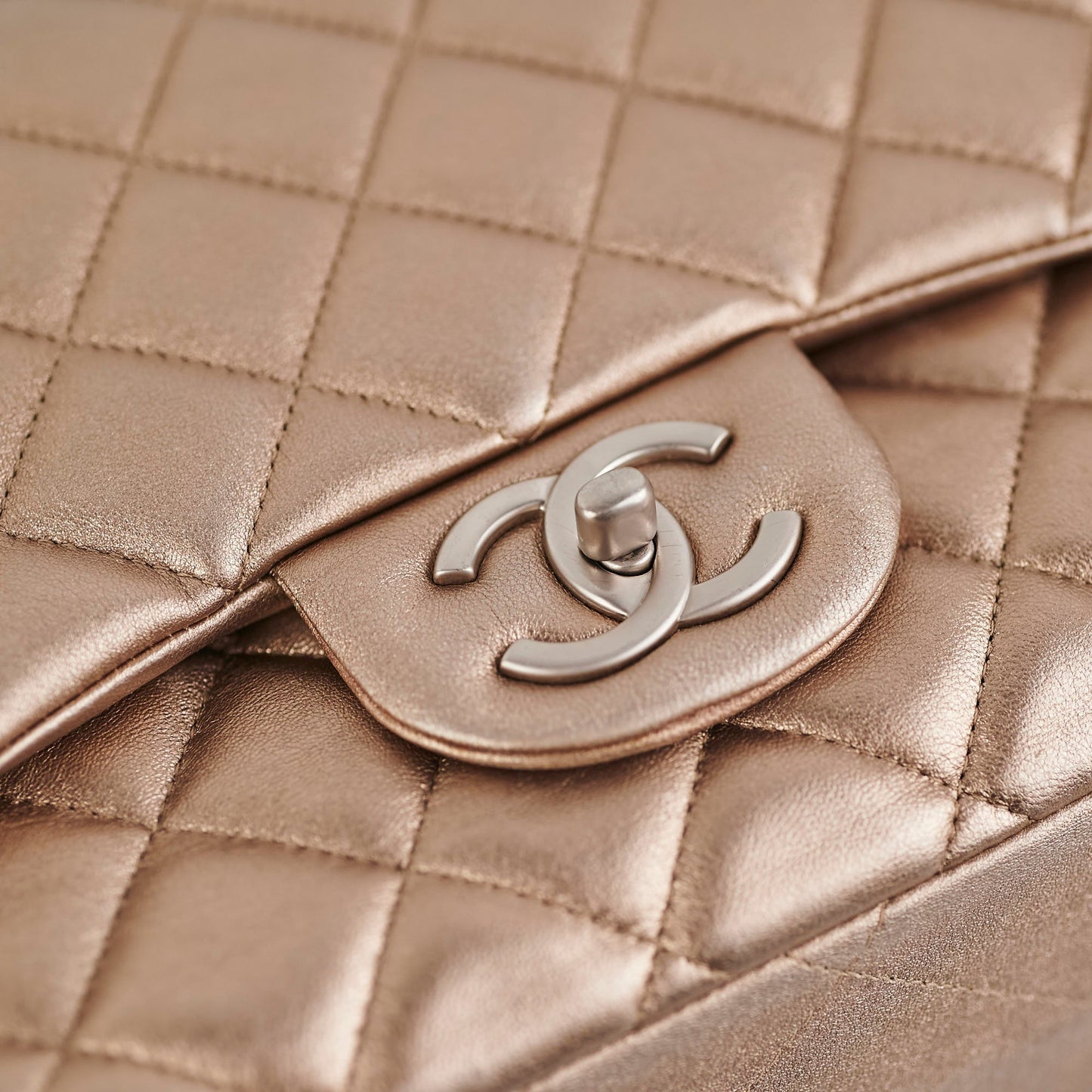 Chanel Classic Lambskin Maxi Double Flap Bronze