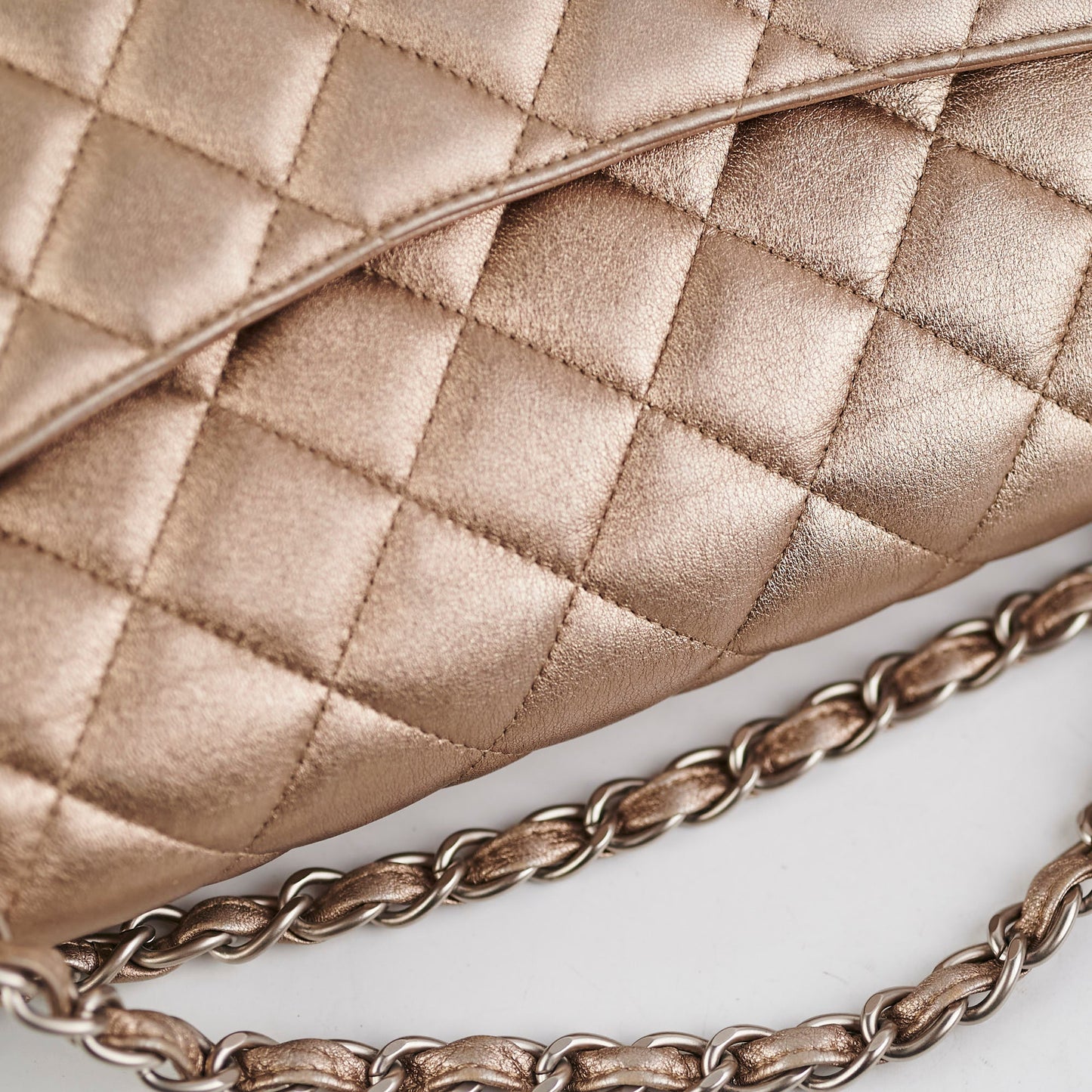 Chanel Classic Lambskin Maxi Double Flap Bronze