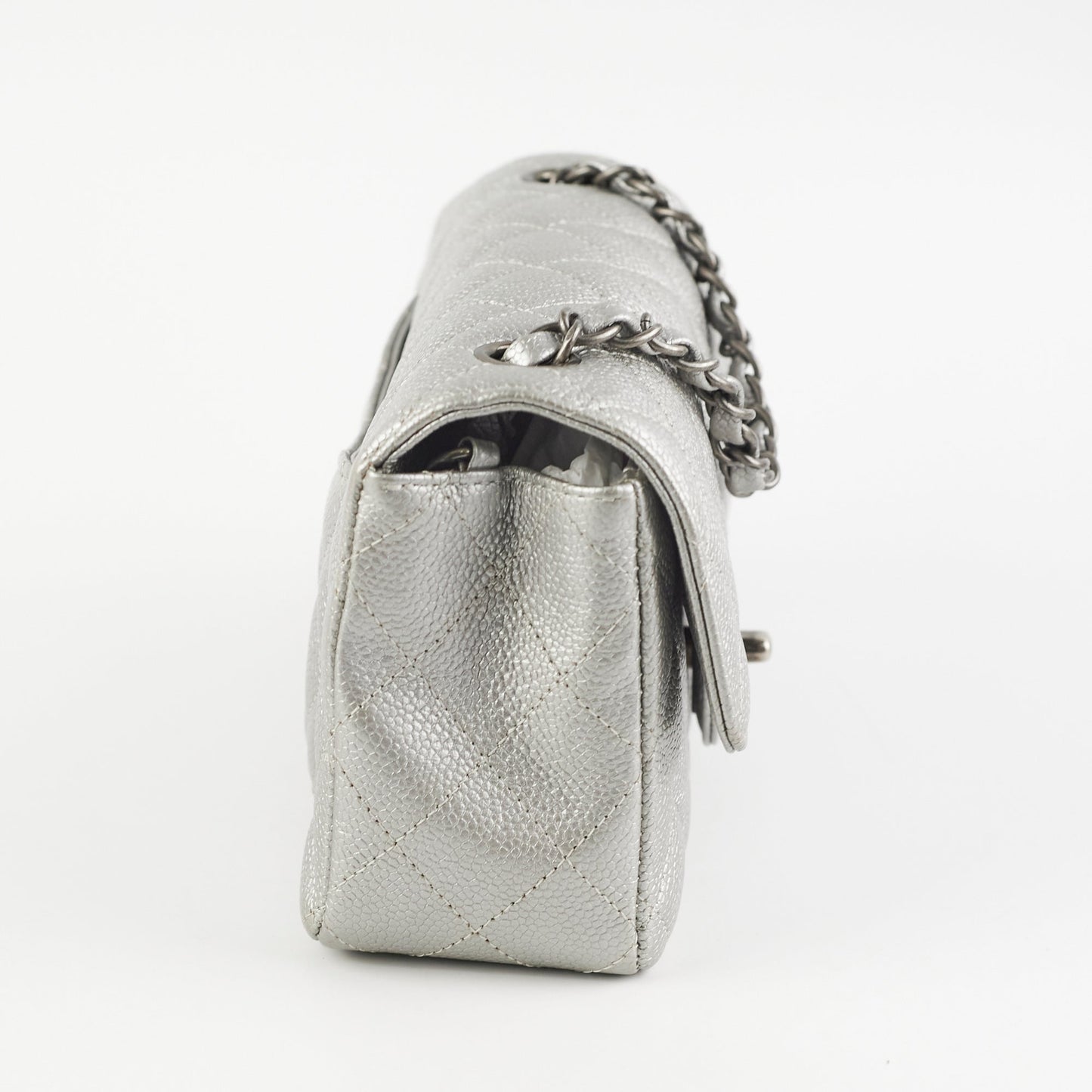 Chanel Mini Rectangular Caviar Silver