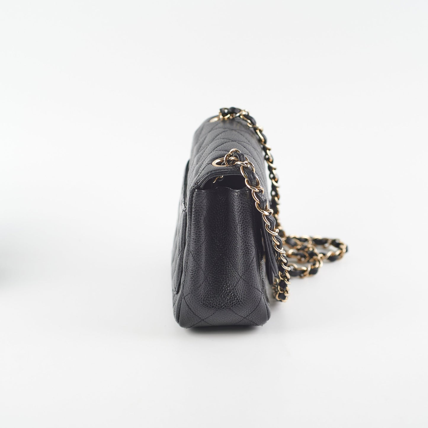 Chanel Mini Square Caviar Bag GHW Black