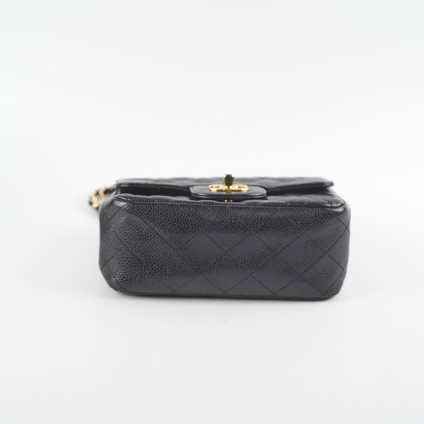 Chanel Mini Square Caviar Bag GHW Black