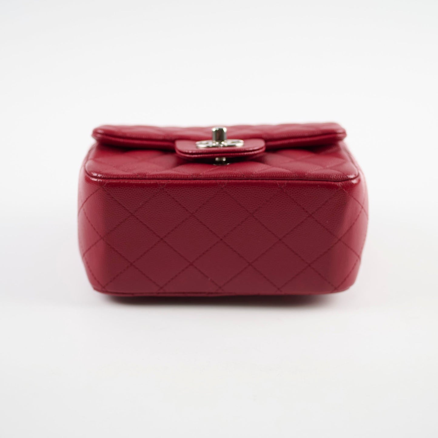 Chanel Classic Flap Square Caviar Mini Red Crossbody - Series 24