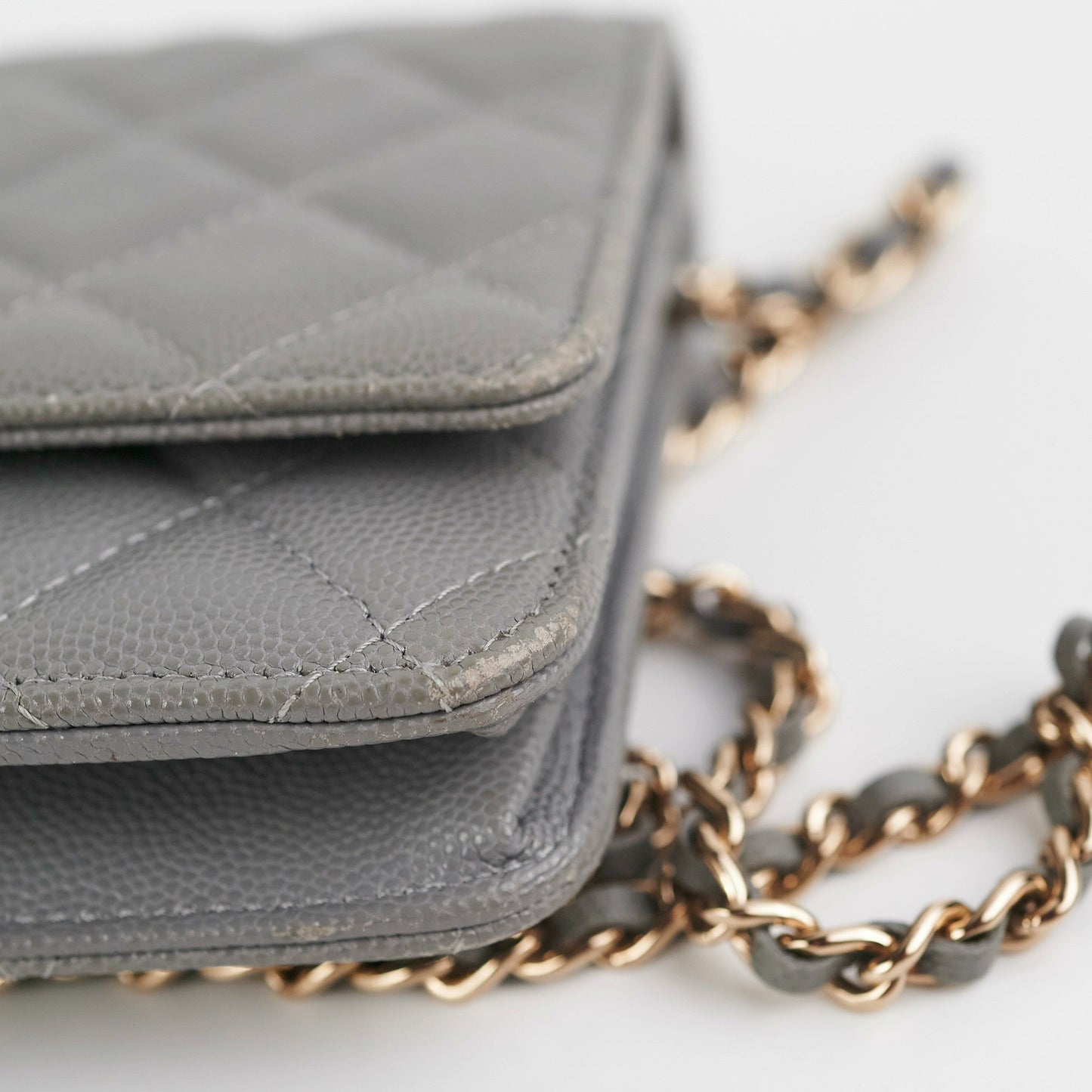 Deal of The Week - Chanel Wallet on Chain WOC Caviar Grey