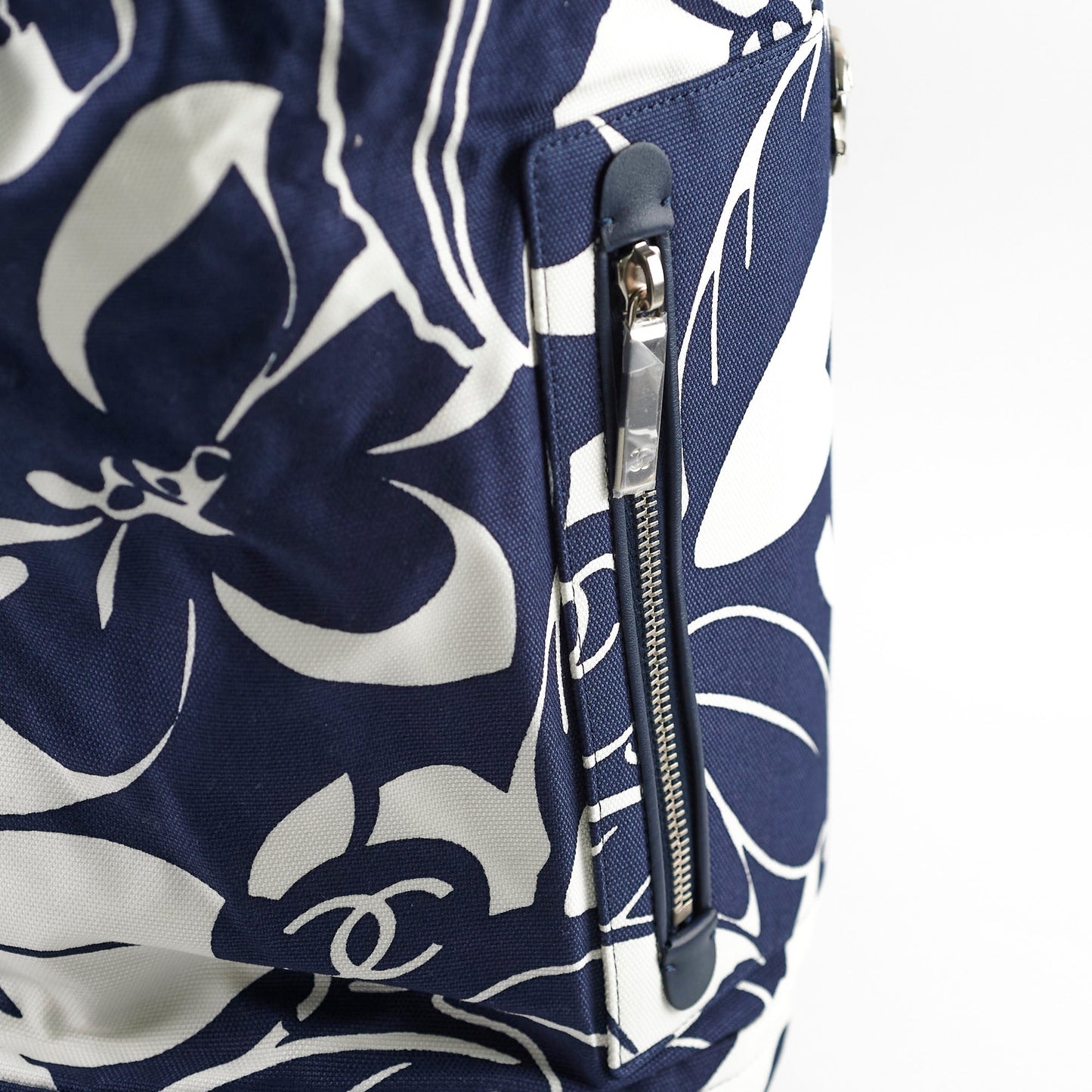 Chanel Coco Beach Backpack Blue/White 31 Series