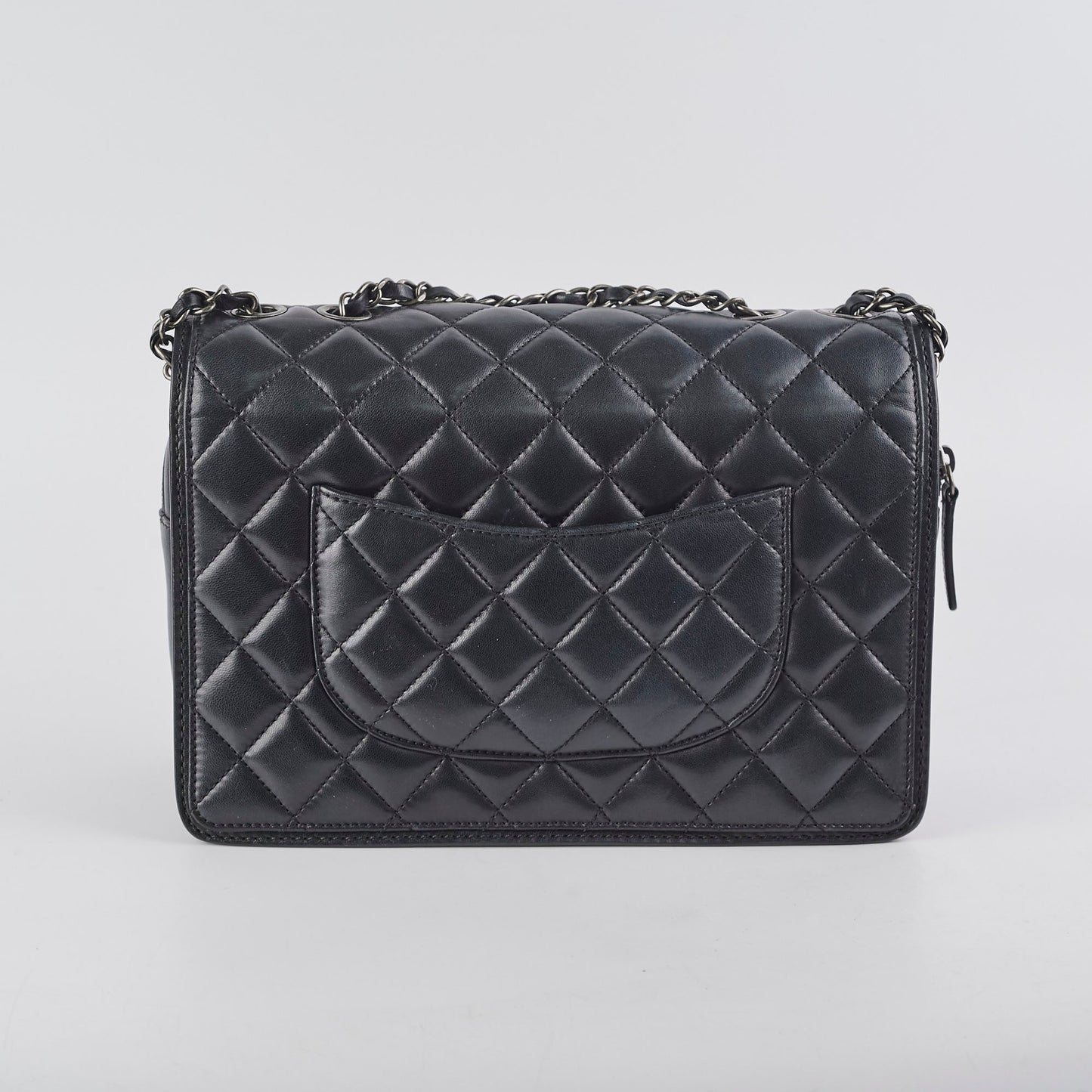 Chanel Large Seasonal Flap Black Lambskin Bag