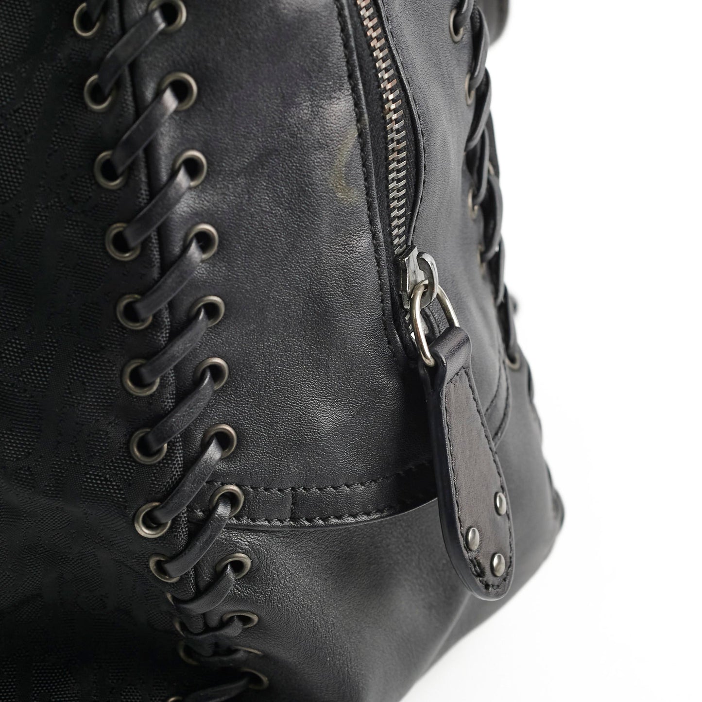 Christian Dior Oblique Nylon Tote Black