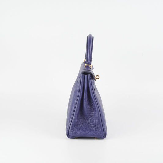 Hermes Kelly 25 Blue Saphir C Stamp