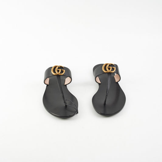 Gucci Thong GG Sandals Black
