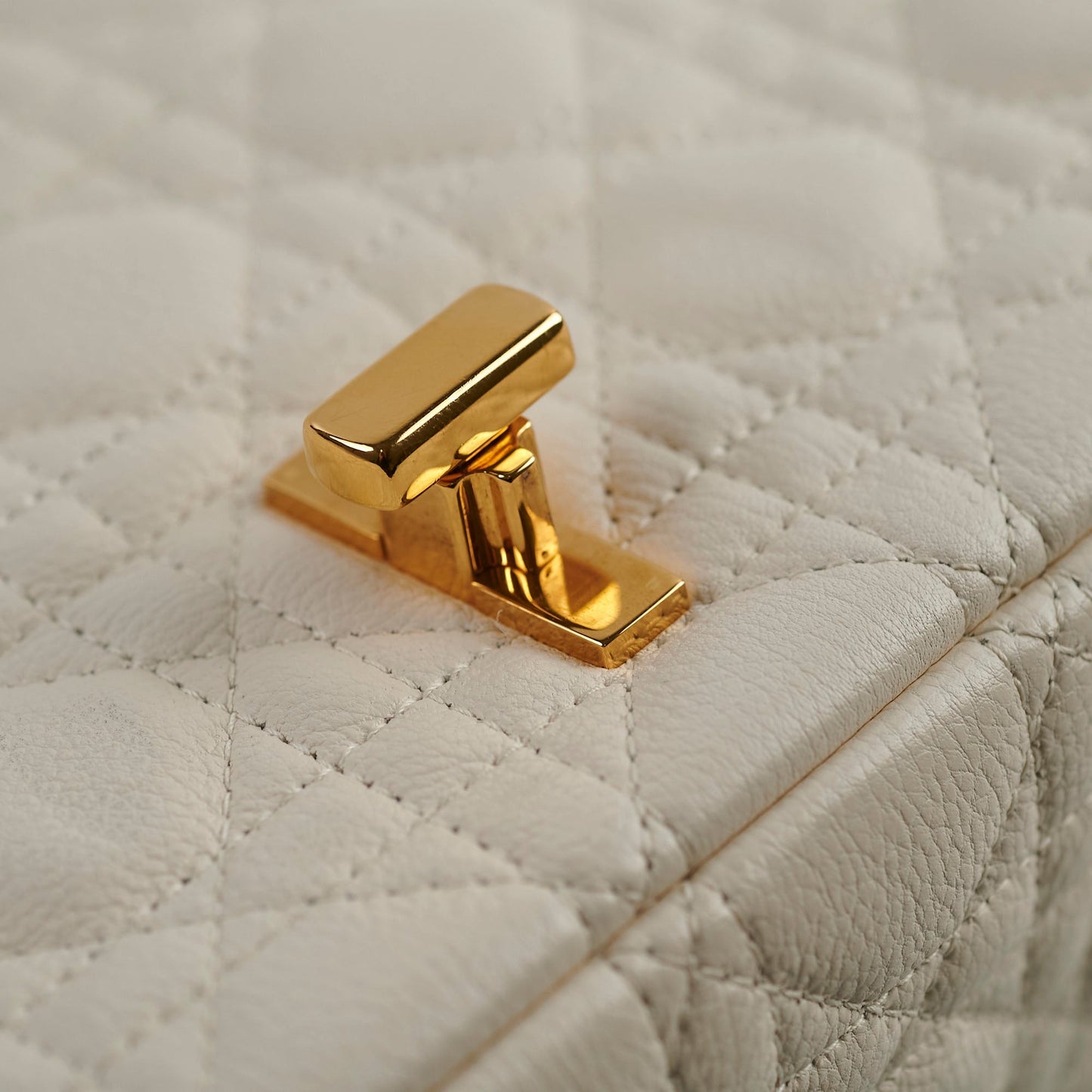 Christian Dior Medium Caro Cannage Bag White
