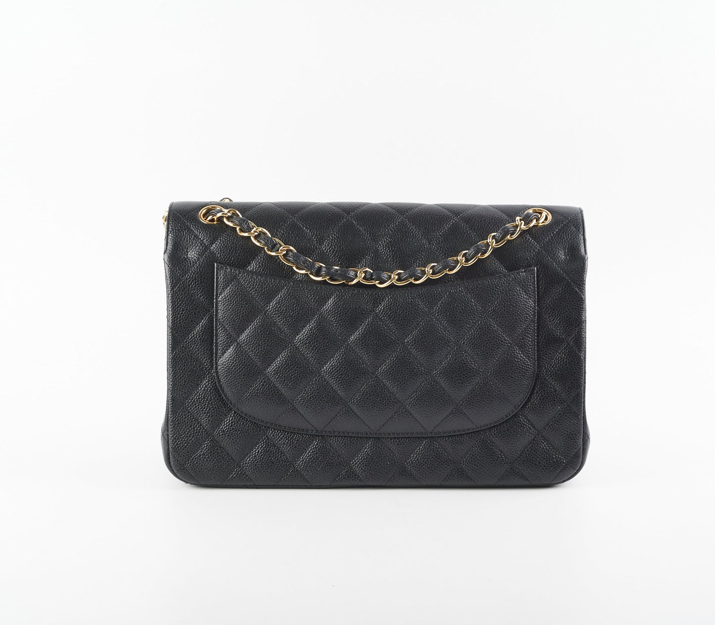 Chanel Quilted Caviar Double Flap Jumbo Black