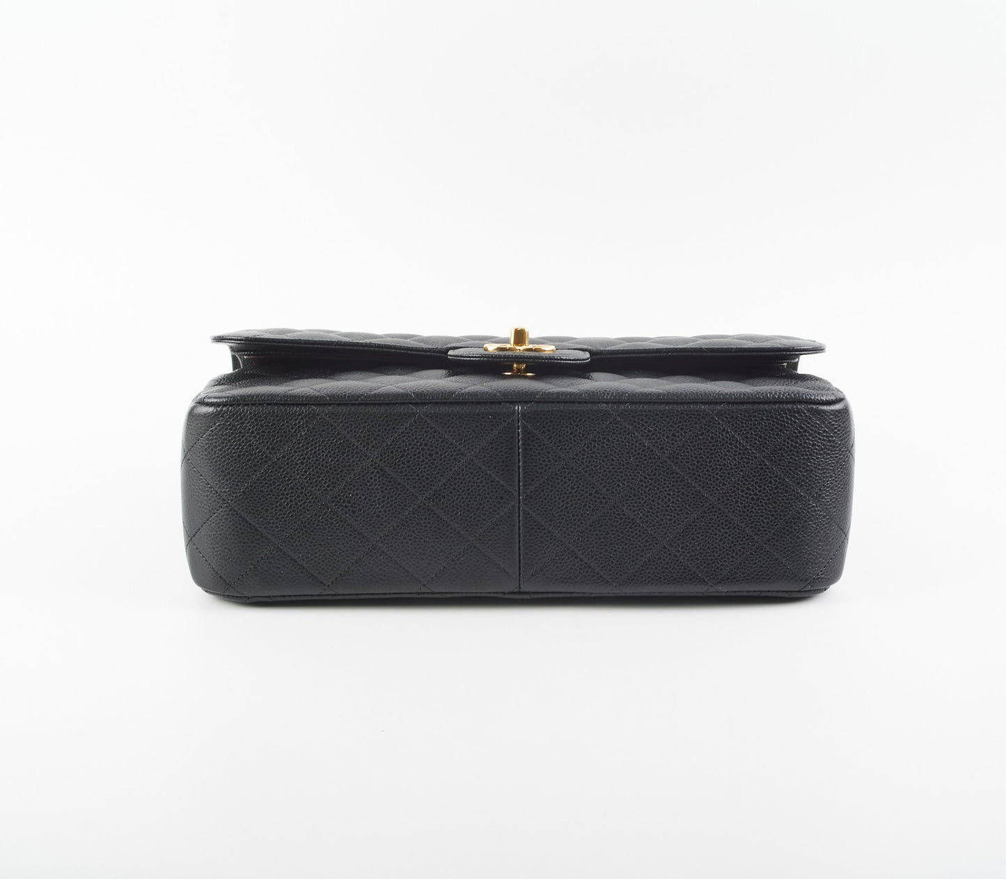 Chanel Quilted Caviar Double Flap Jumbo Black