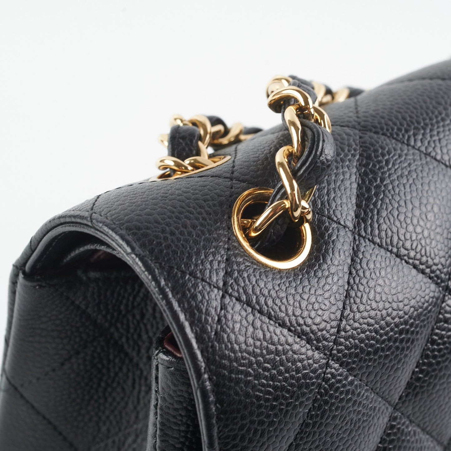 Chanel Quilted Caviar Double Flap Jumbo Black